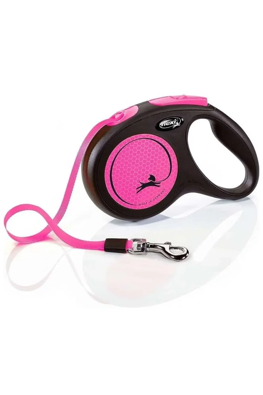 Flexi Geri Çekilebilir Tasma Neon Bant Pembe 5 Mt