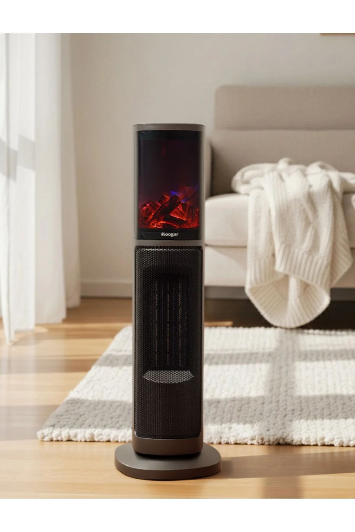 German 2075 L Grey Oben Seri OLED Şömineli Ekran Dijital Kule Tip