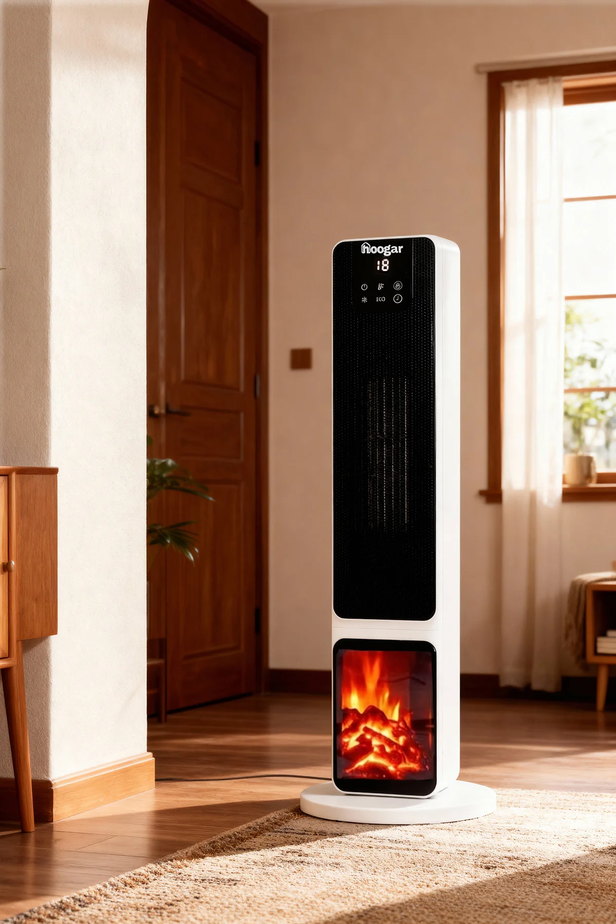German 2701 L White OLED Şömineli Ekran Dijital Göstergeli Serami