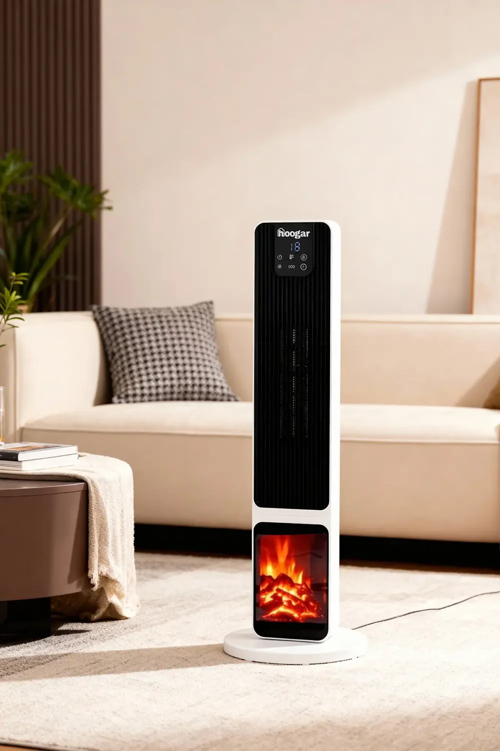 German 2701 L White OLED Şömineli Ekran Dijital Göstergeli Kule T