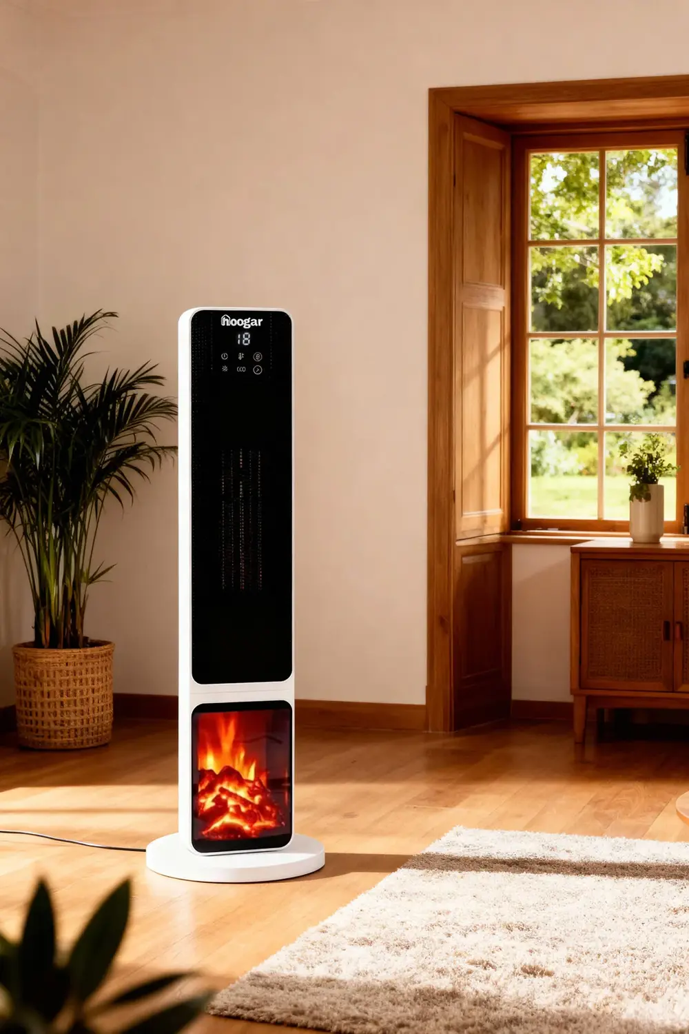 German 2701 L White OLED Şömineli Ekran Dijital Göstergeli Kule T