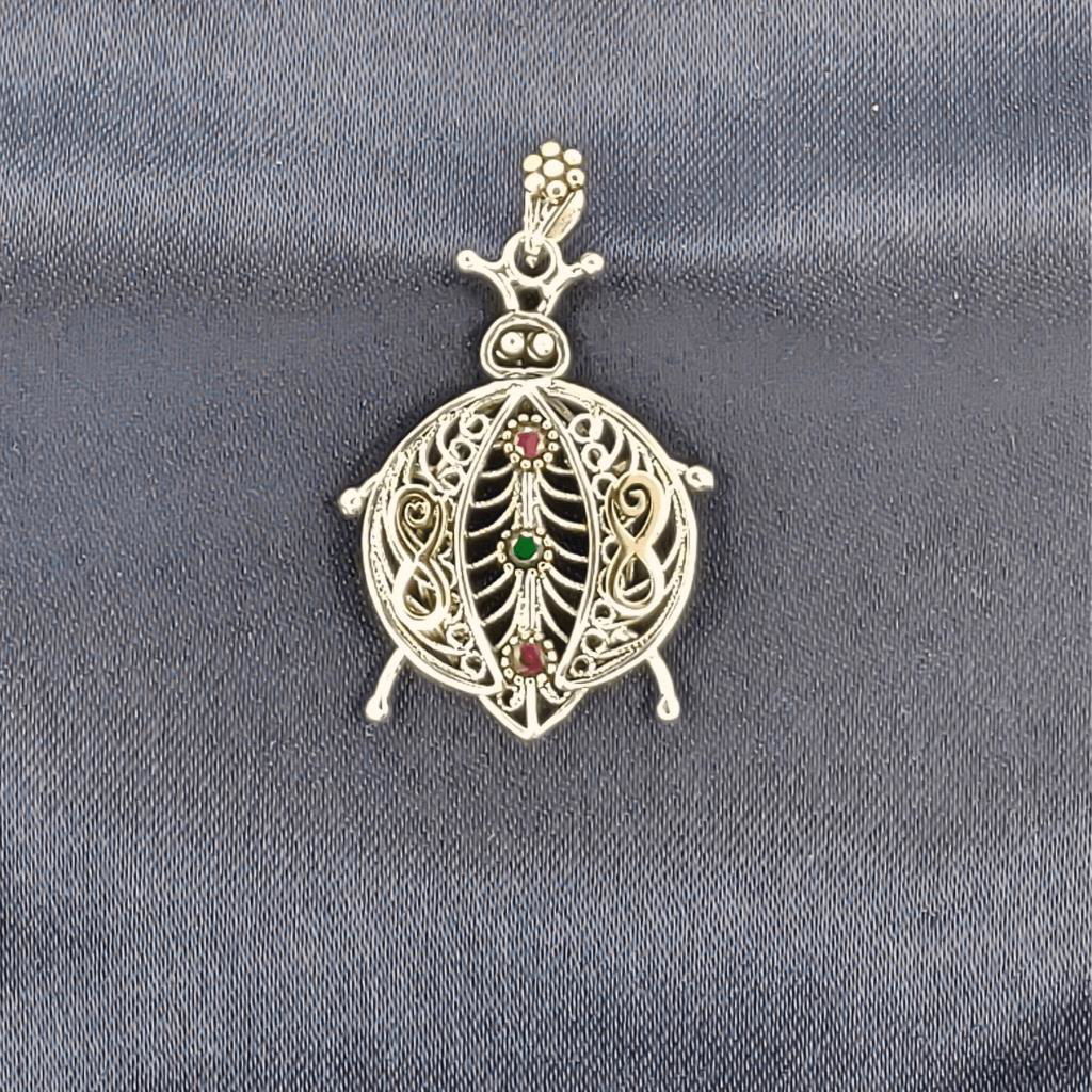 Gevheranss  Zirkon Taşli Uğurböceği Kolye - 210040376G12k