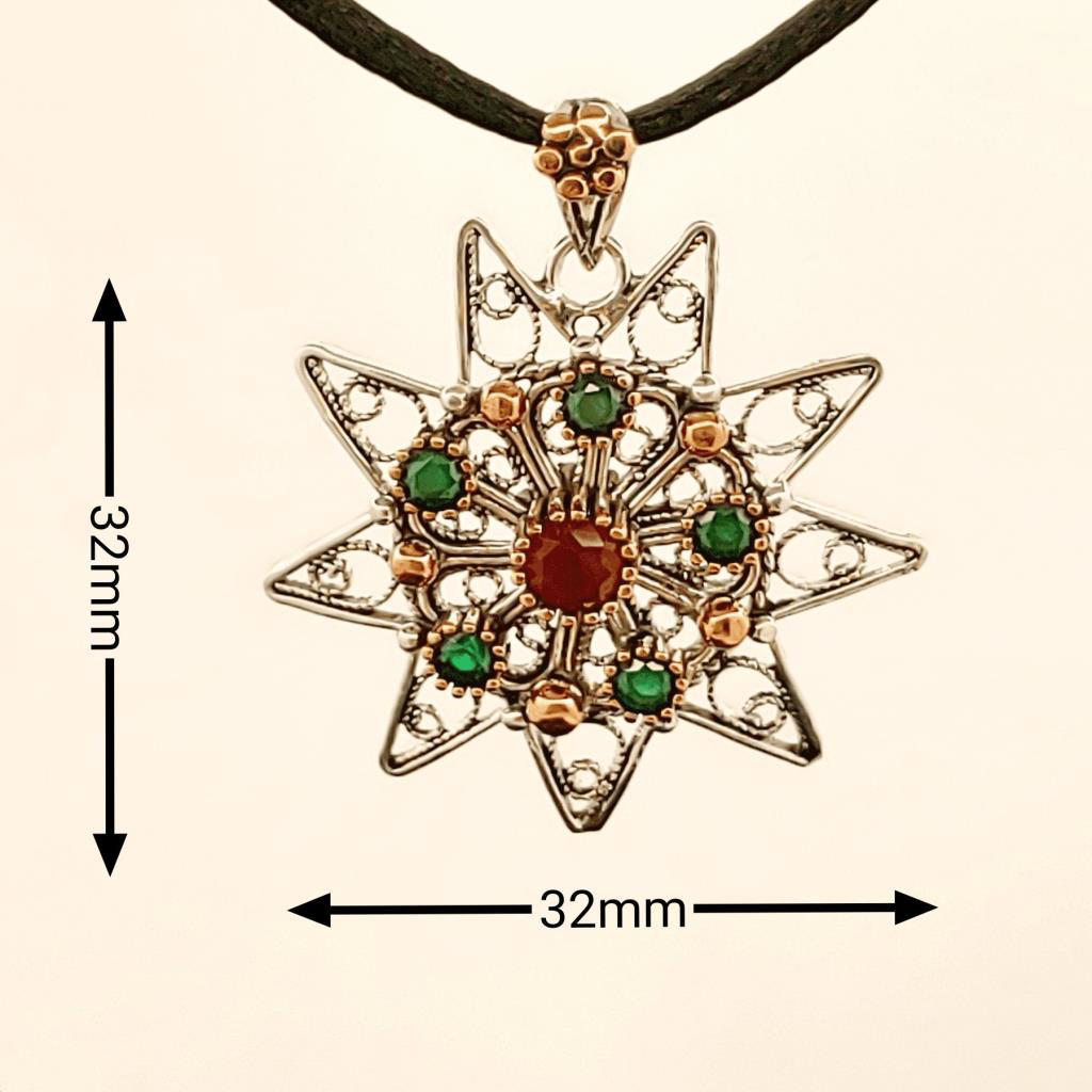 Gevheranss  Zirkon Taşli Gümüş Kolye - 210040368G12k