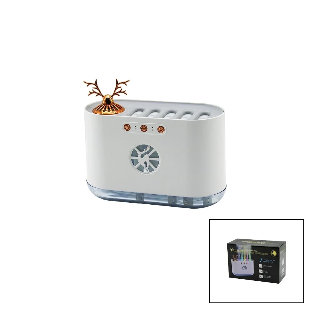 Geyik Figürlü 700ml Sese Duyarlı Usb Şarjlı - Renkli Ledli Işık Hava Nemlendirici Buhar Makine - Koku Giderici 4.5w Bx40