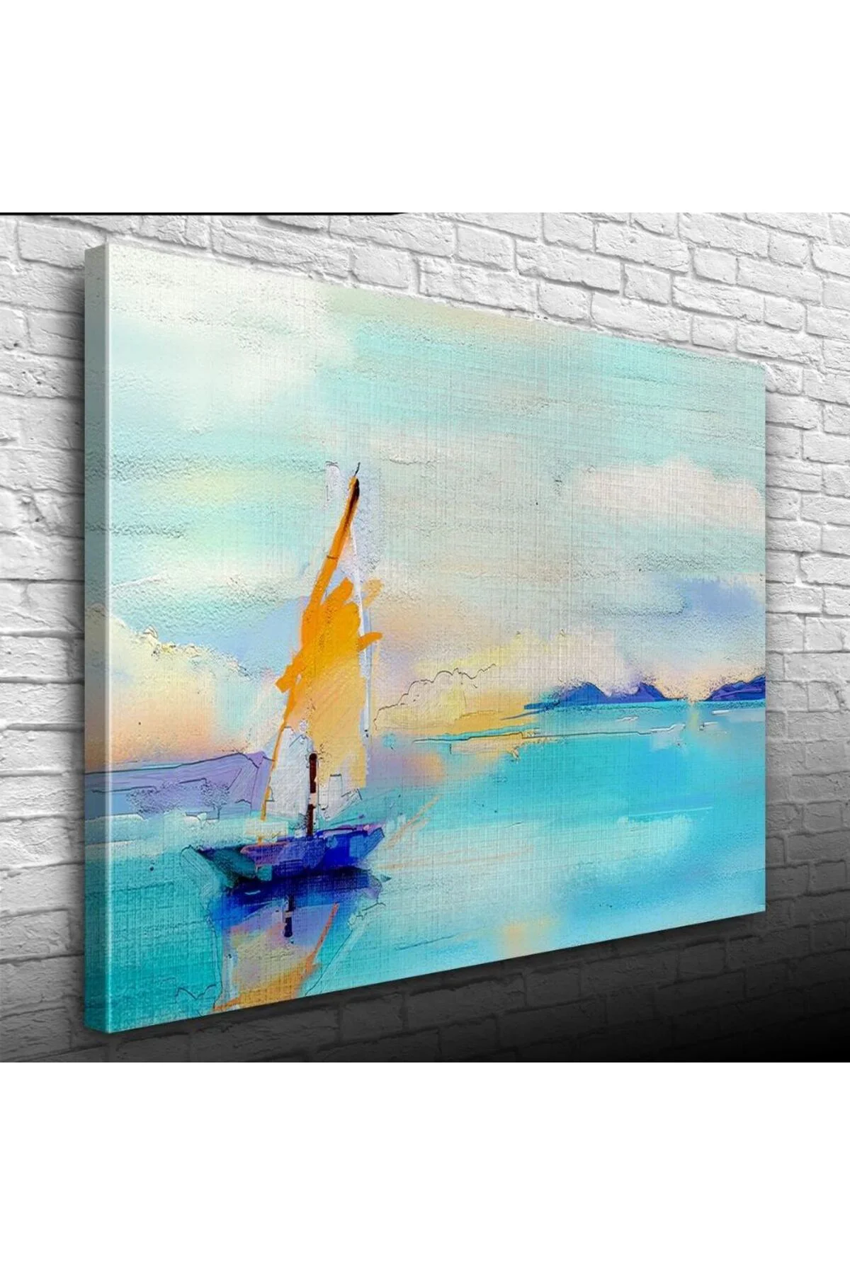 Geyik Temalı Soyut Çalışma Kanvas Tablo 50 x 70