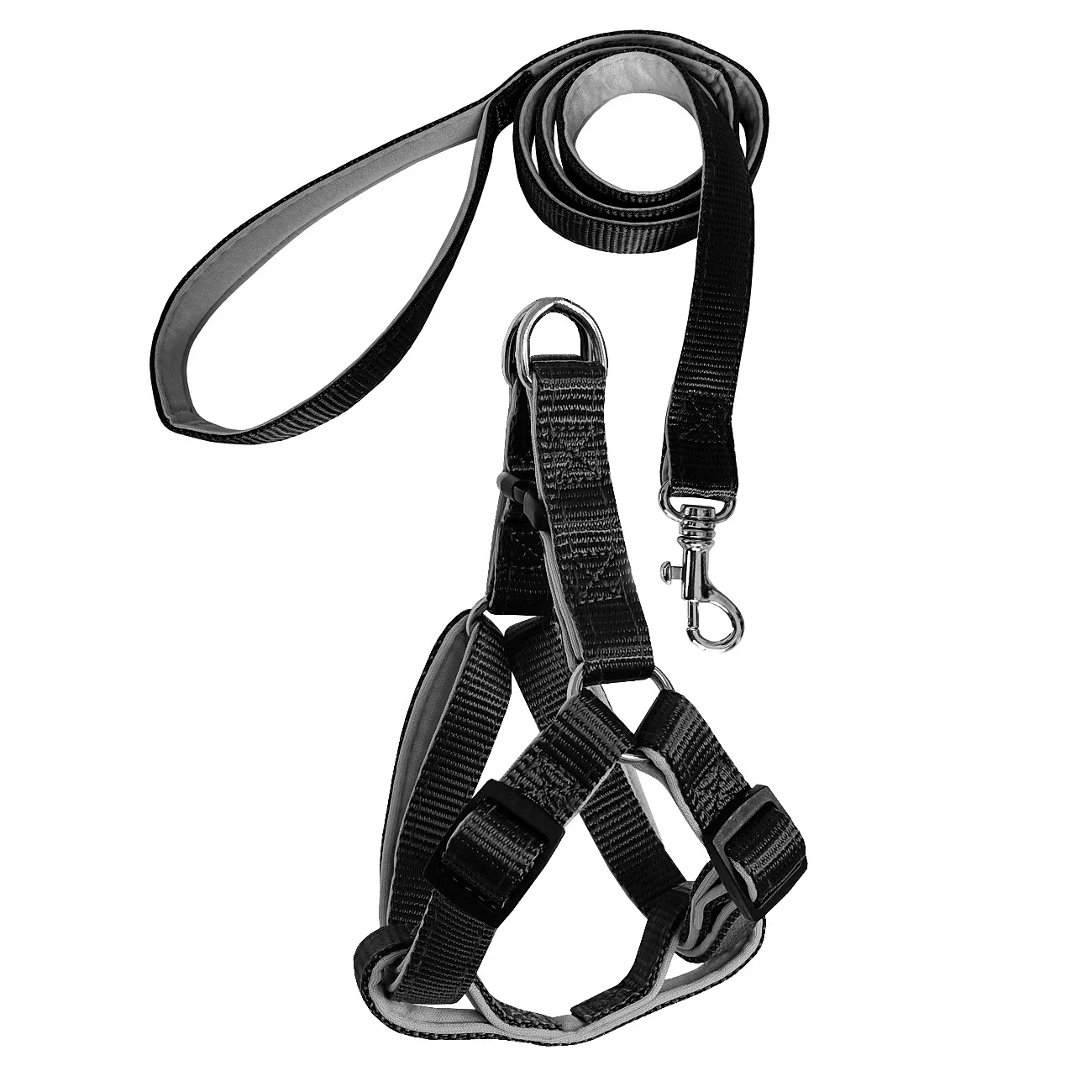 Gezdirme Kayışlı Dokuma Köpek Göğüs Tasma Seti 32*47-110 cm Siyah Gezdirme Kayışlı Dokuma Köpek Göğüs Tasma Seti 32*47-110 cm Siyah