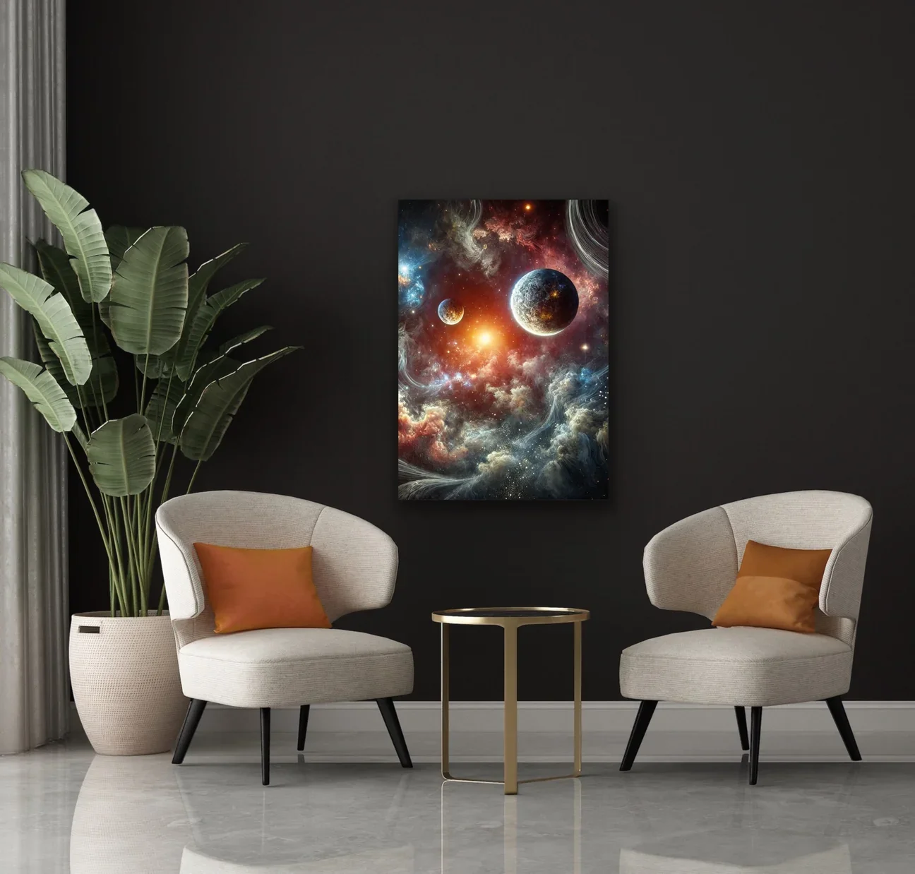 Gezegenler Kanvas Tablo 70x100cm - Duvar Dekorasyonu