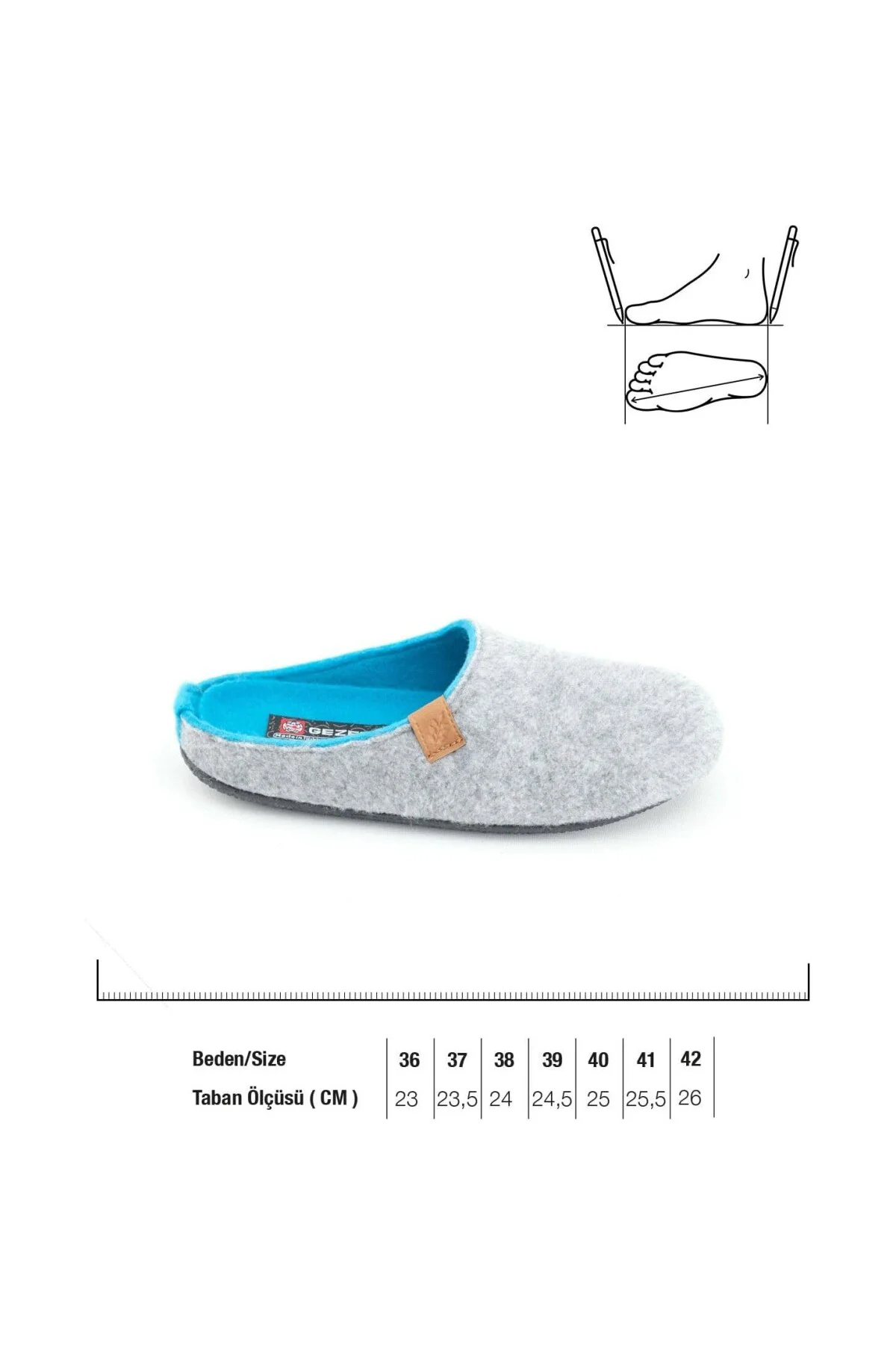 Gezer Kışlık Çıkarılabilir Comfort Taban Kadın Ev Bahçe Terlik GT2KZM.12914.12
