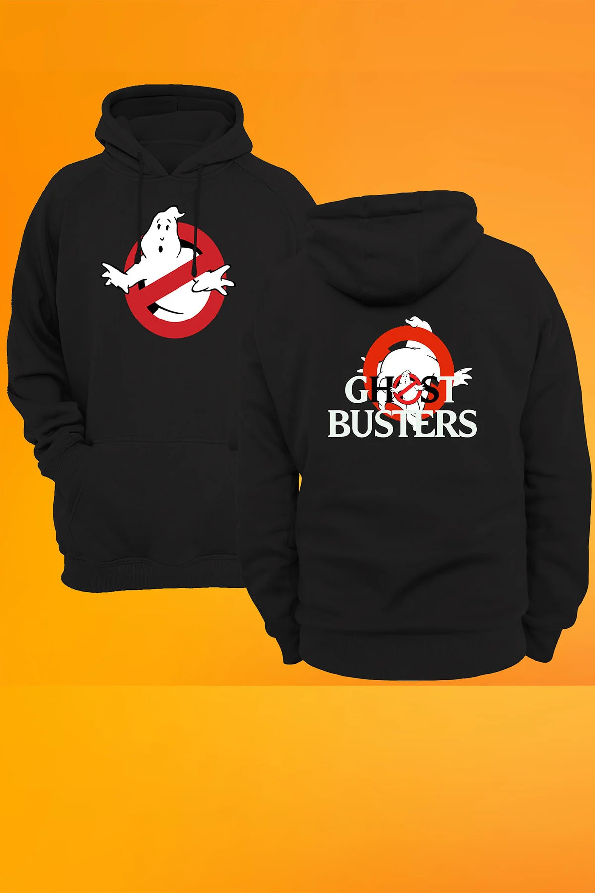 Ghostbusters Baskılı Fermuarsız Kapüşonlu Sweatshirt