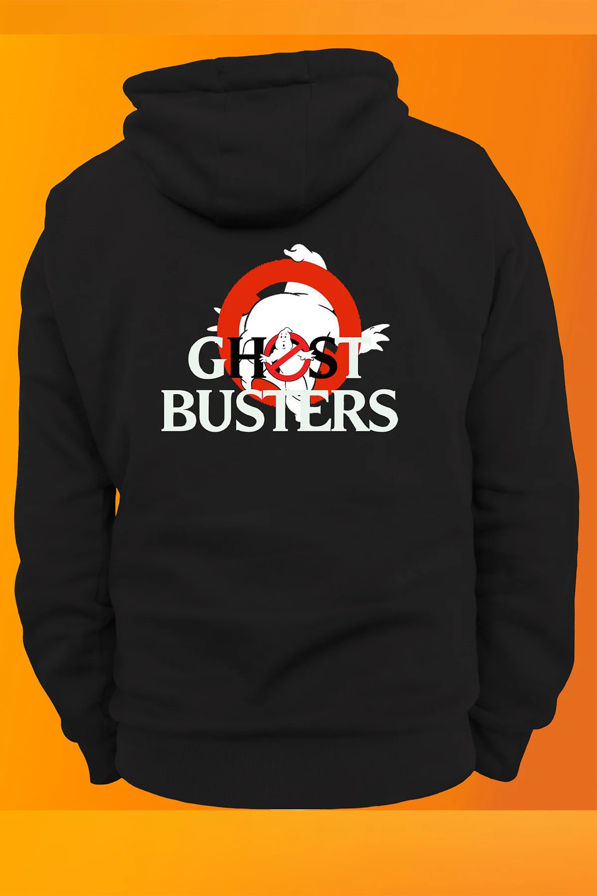 Ghostbusters Baskılı Fermuarsız Kapüşonlu Sweatshirt