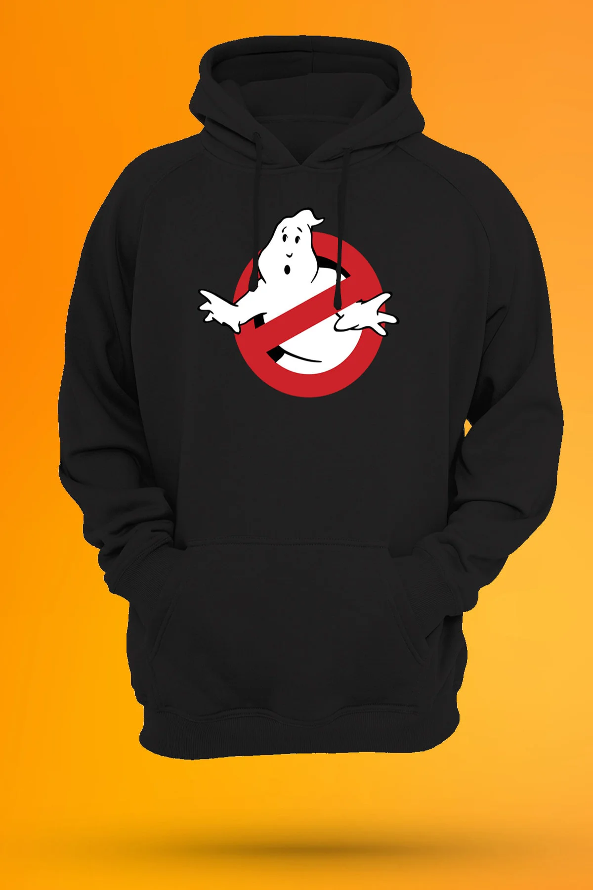 Ghostbusters Baskılı Fermuarsız Kapüşonlu Sweatshirt