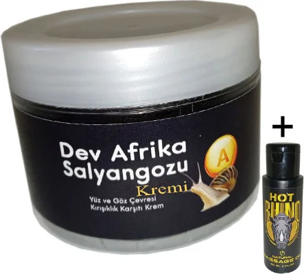 Giant Dev Afrikasalyangozu Kremi ve Hotrhino Erotik Masaj Yağı Seti - Yaşlanmaya Karşı Etkili Bakım Fiyatı, Yorumları ve Özellikleri