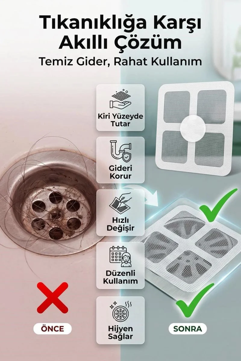 Gider Kapatıcı Pislik Tutucu - Kendinden Yapışkanlı Gider Kapağı Fiyatı, Yorumları ve Özellikleri