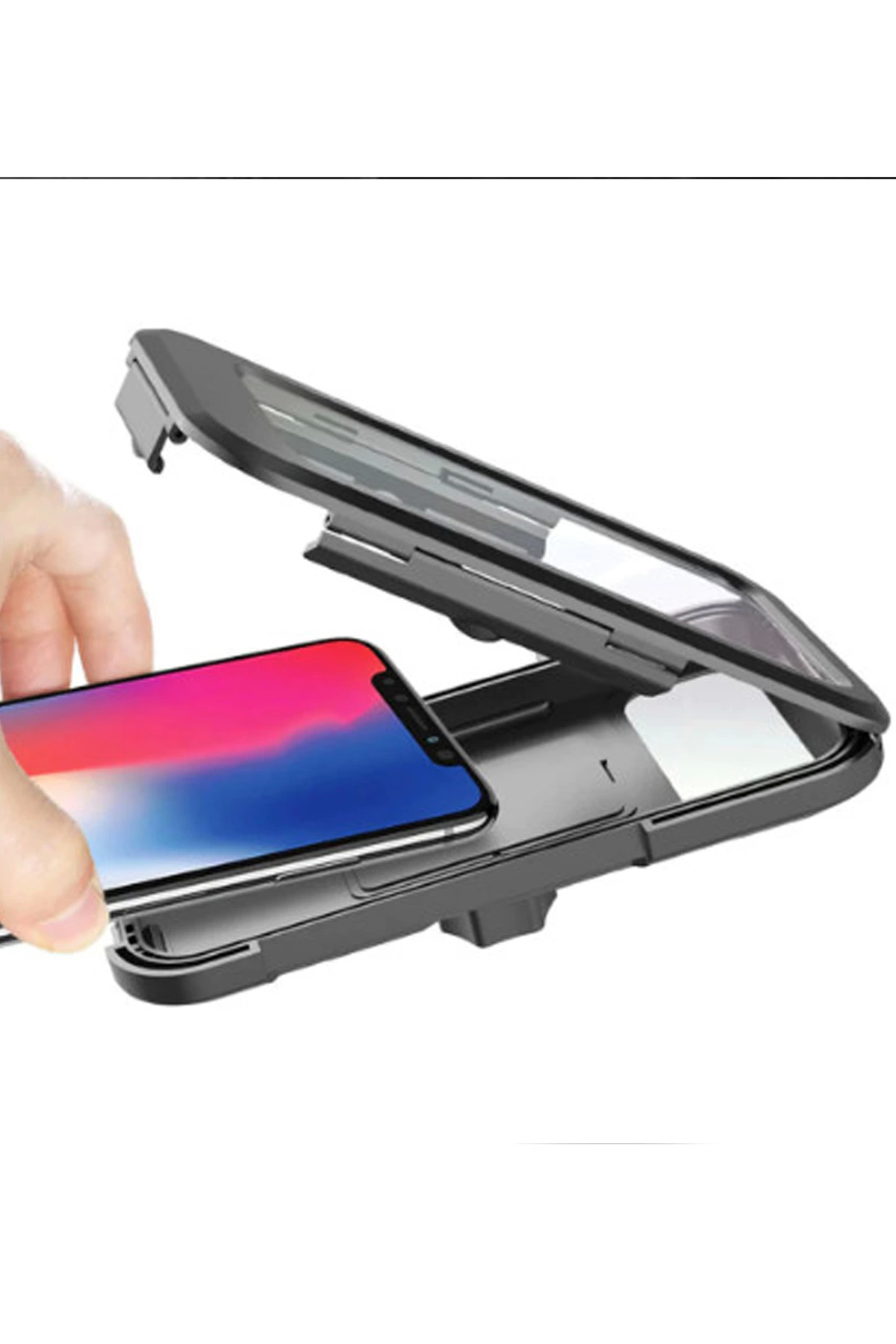 Gidon Bağlantılı Su Geçirmez Mıknatıslı Motorsiklet Telefon Tutuc