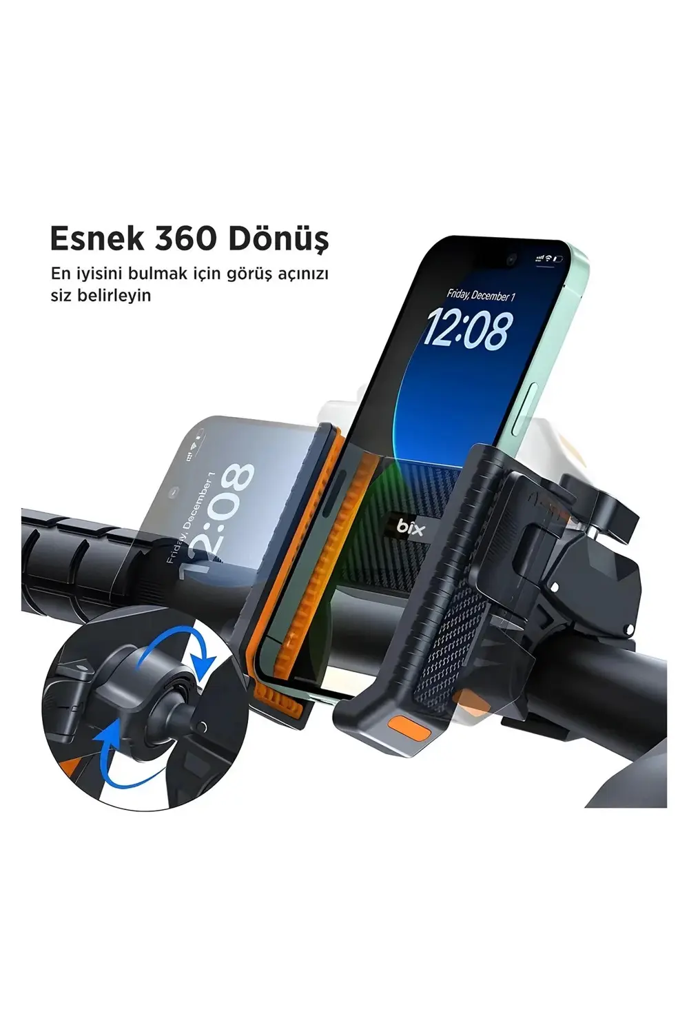 Gidon Bağlantılı Bisiklet Motosiklet İçin Esnek Abs 4-7.8″ İnç Te