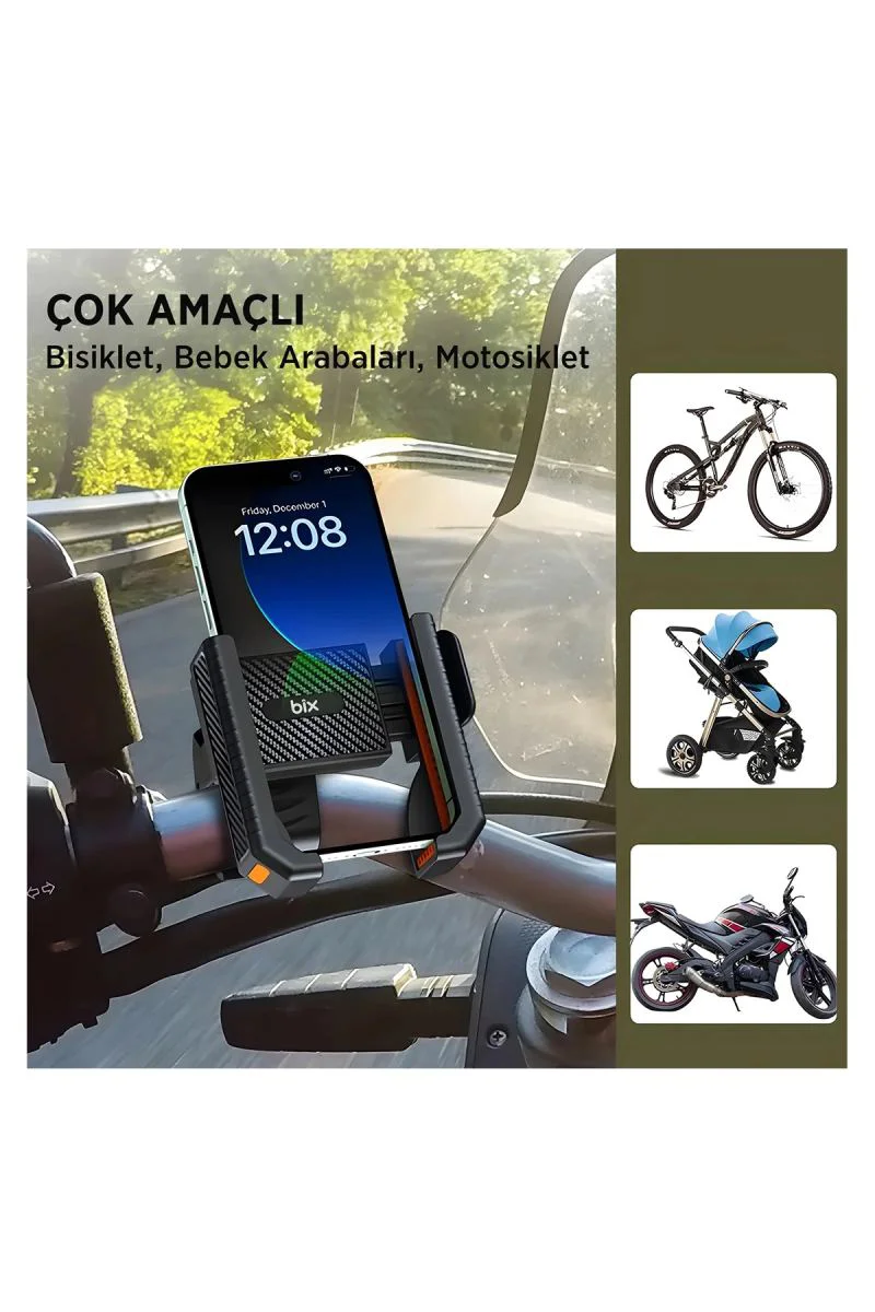 Gidon Telefon Tutucu - 360° Dönen Bisiklet ve Motosiklet Telefon Tutucu Fiyatı, Yorumları ve Özellikleri