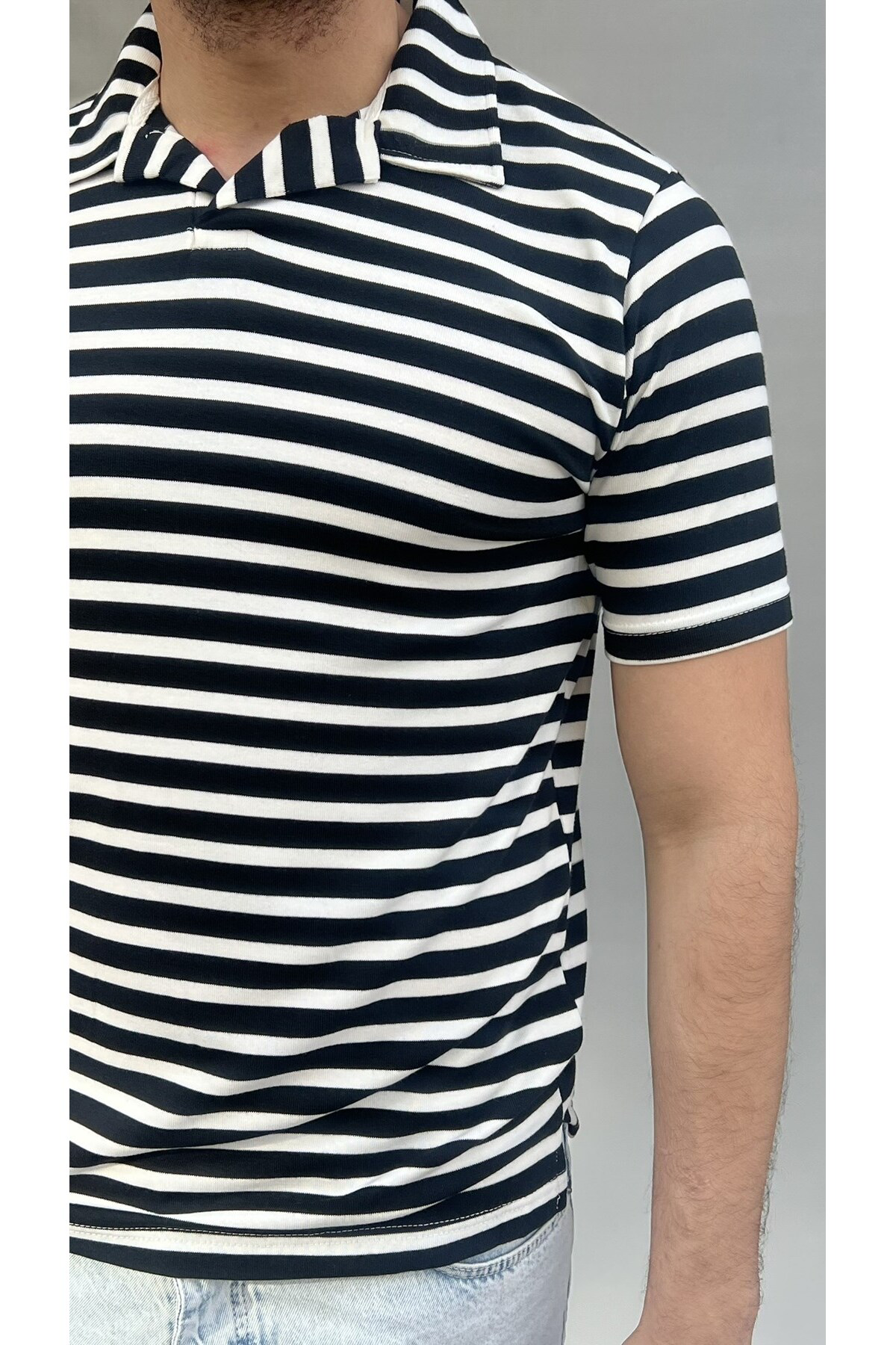 Casualmen32 Giesto Çizgili Polo Yaka