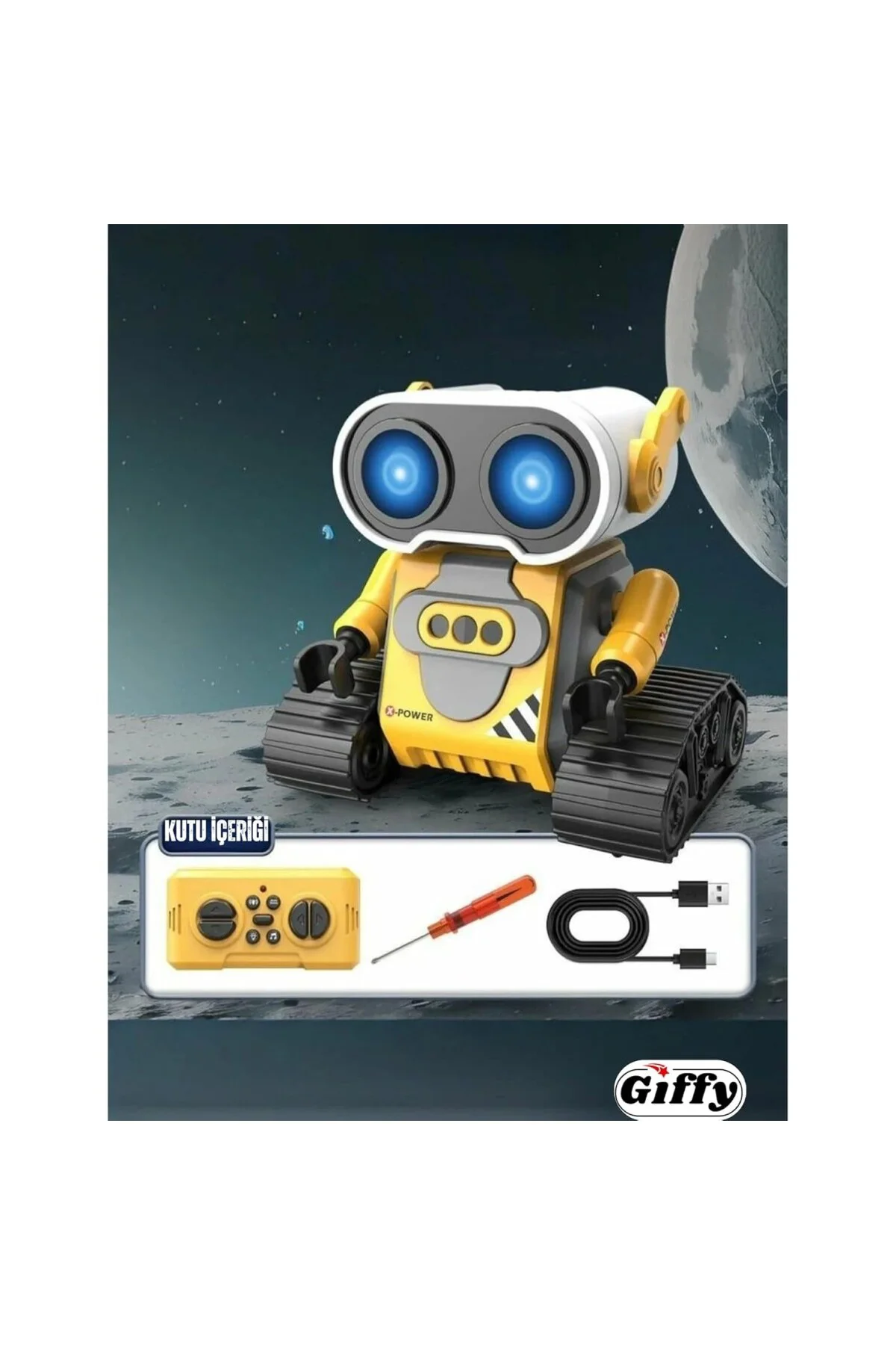 Giffy/Oyuncak Uzaktan Kumandalı El Sensörlü Akıllı WALL-E Robot D