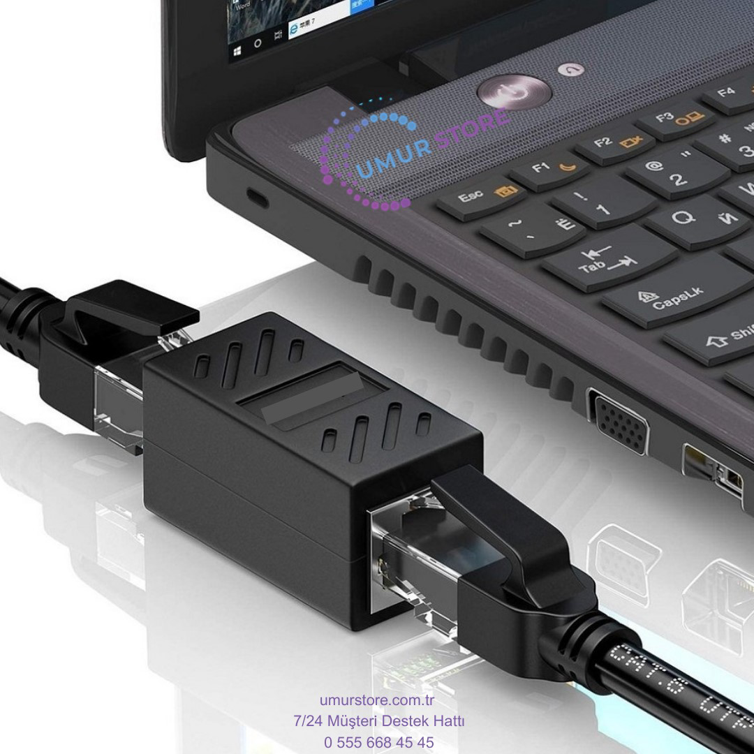 Gigabit Destekli RJ45 Dişi Dişi CAT5E/CAT6/7/8 Ethernet Lan Ağı B