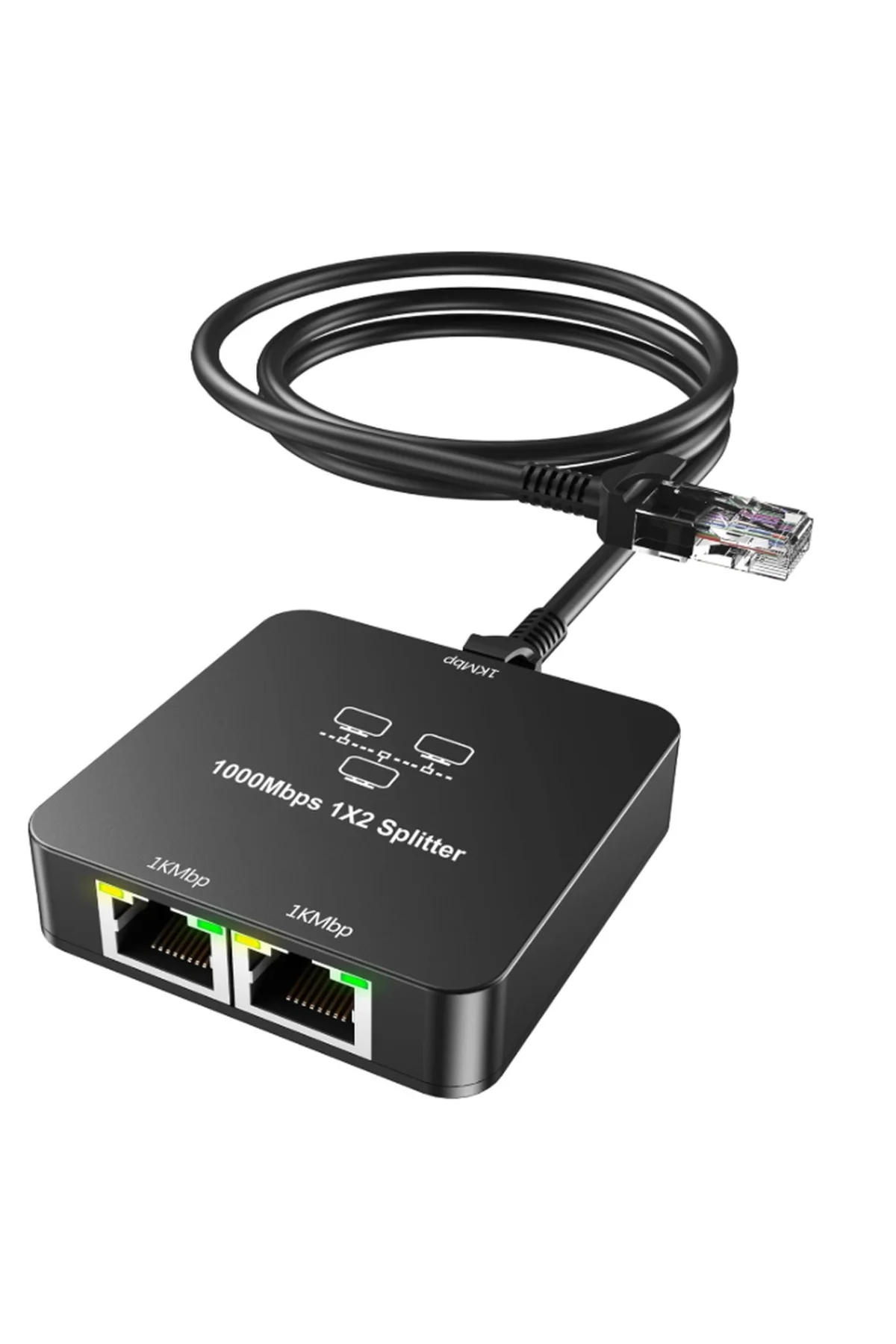 Gigabit Splitter Adaptör 1 To 2 Rj45 Ethernet Bağlantısı Gigabit Splitter Adaptör 1 To 2 Rj45 Ethernet Bağlantısı