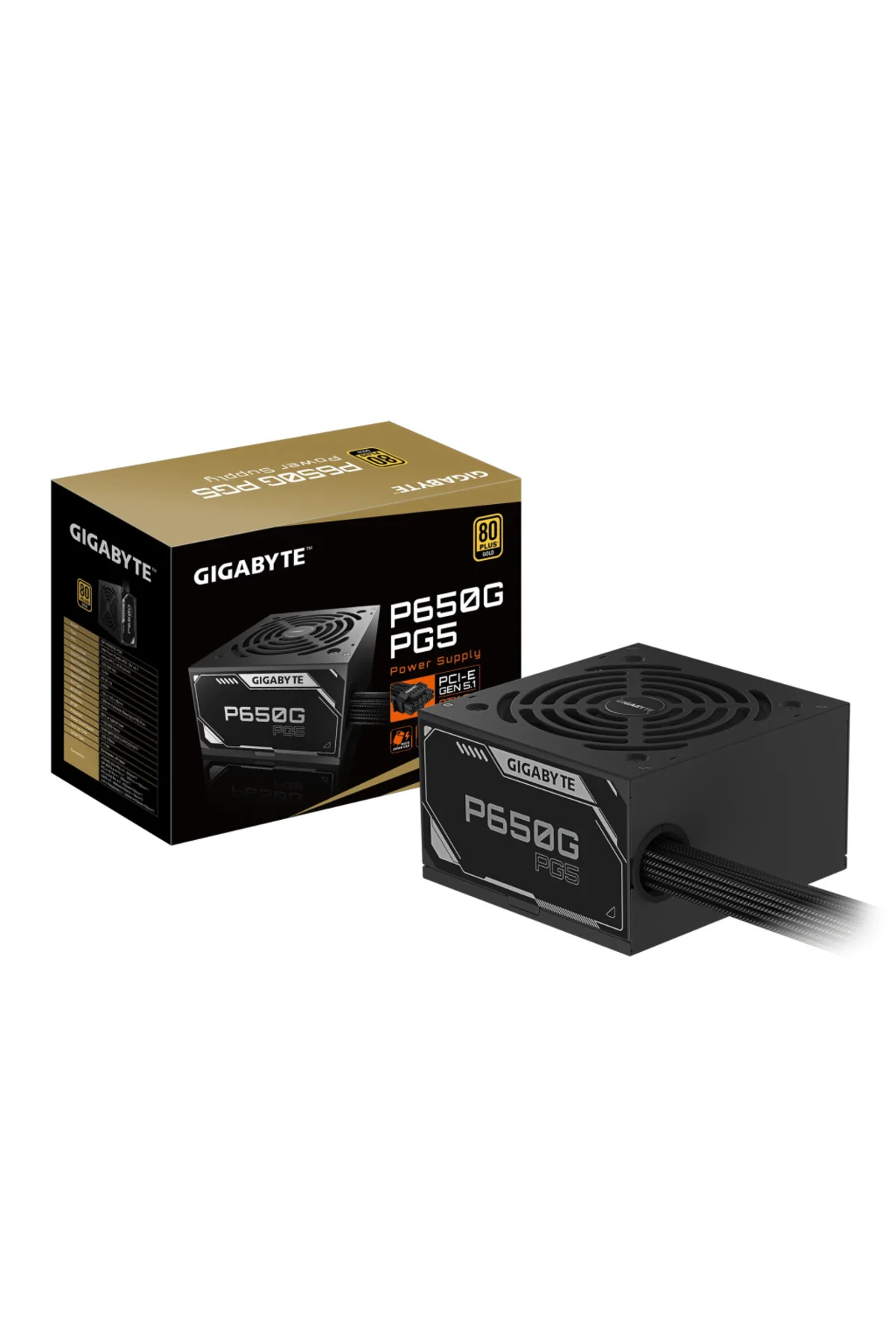 GIGABYTE GP-P650G PG5, 650W, 80+ GOLD, GAMING Power Supply