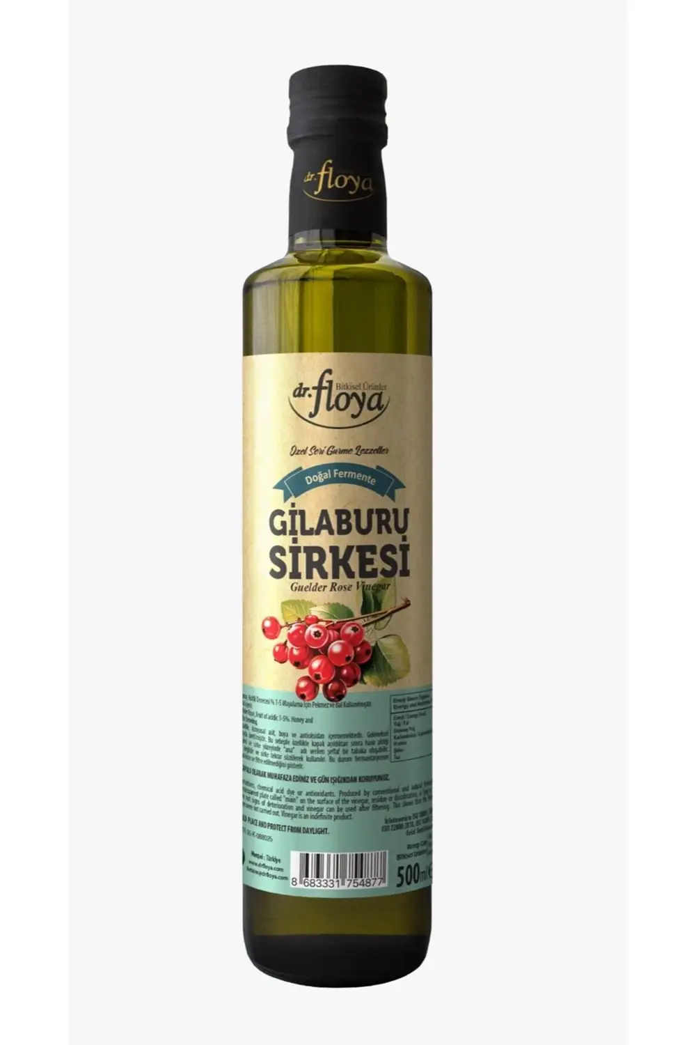 Gilaburu Sirkesi Doğal Fermantasyon Guelder Rose Vinegar 500 Ml