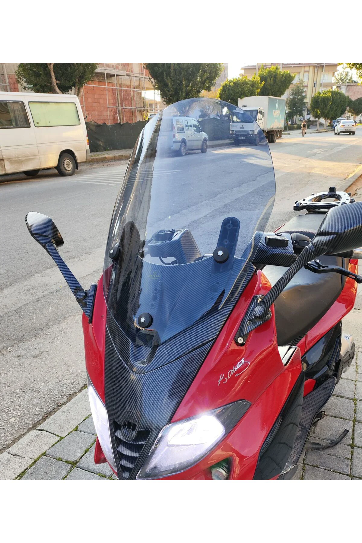 Gilera Nexus 500 Ön Cam 2004-2008 Model 58cm Füme Renkli 4mm