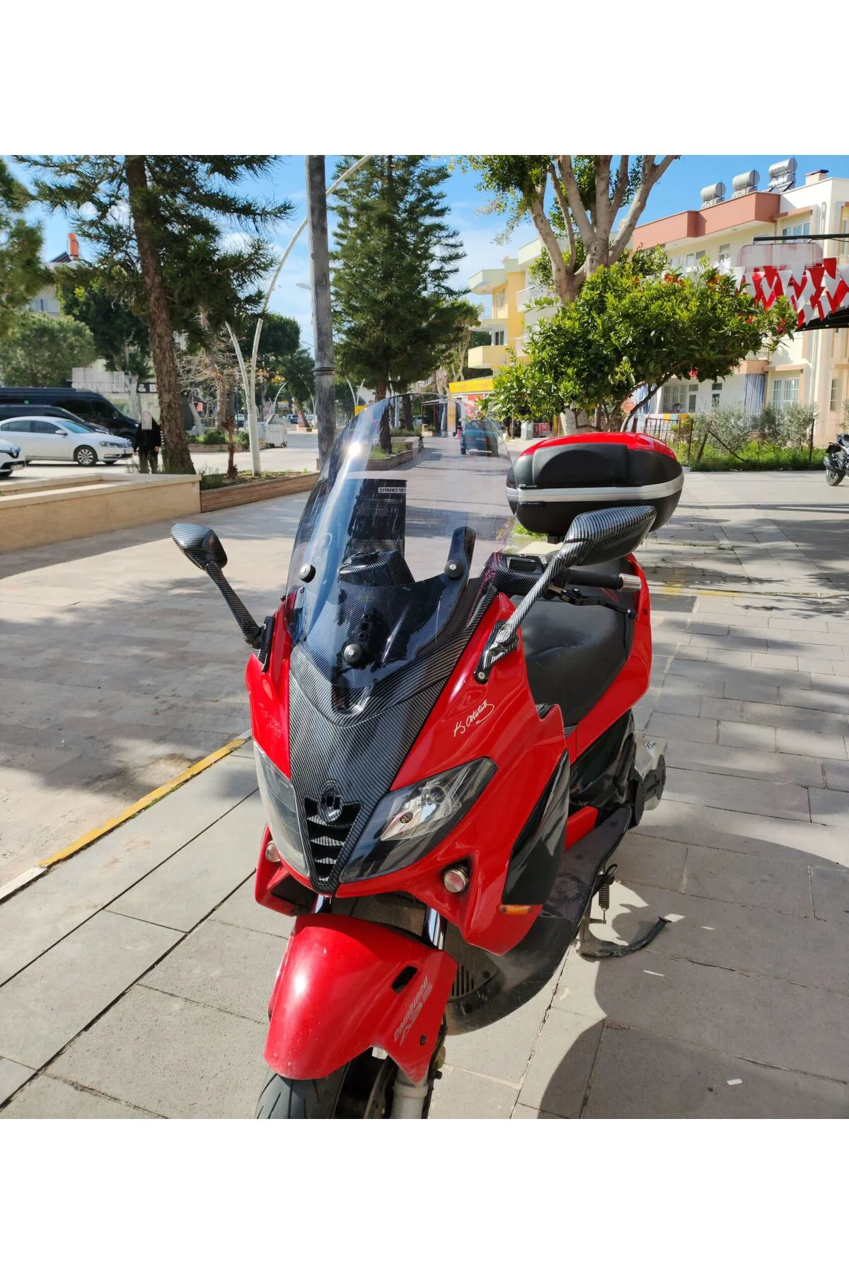 Gilera Nexus 500 Ön Cam 2004-2008 Model 58cm Füme Renkli 4mm