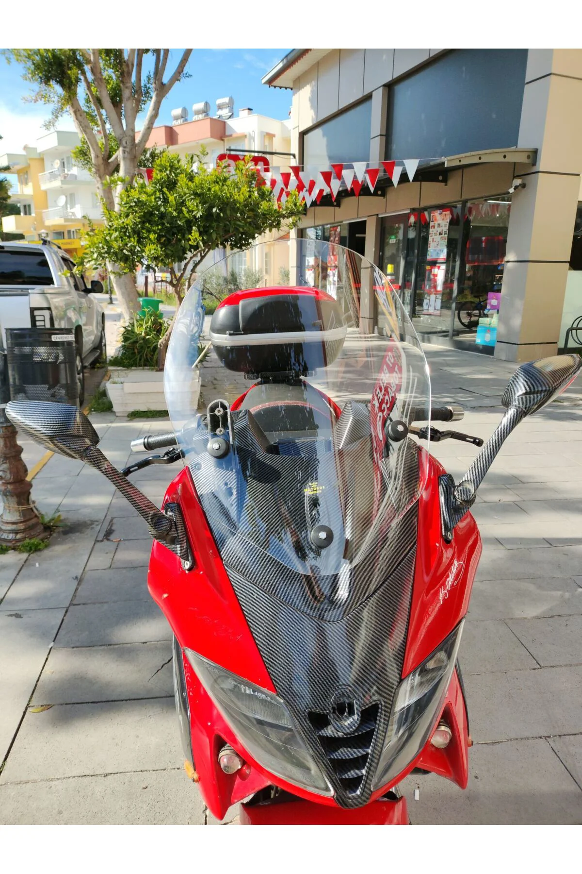 Gilera Nexus 500 Ön Cam 2004-2008 Model 58cm Şeffaf Renkli 4mm