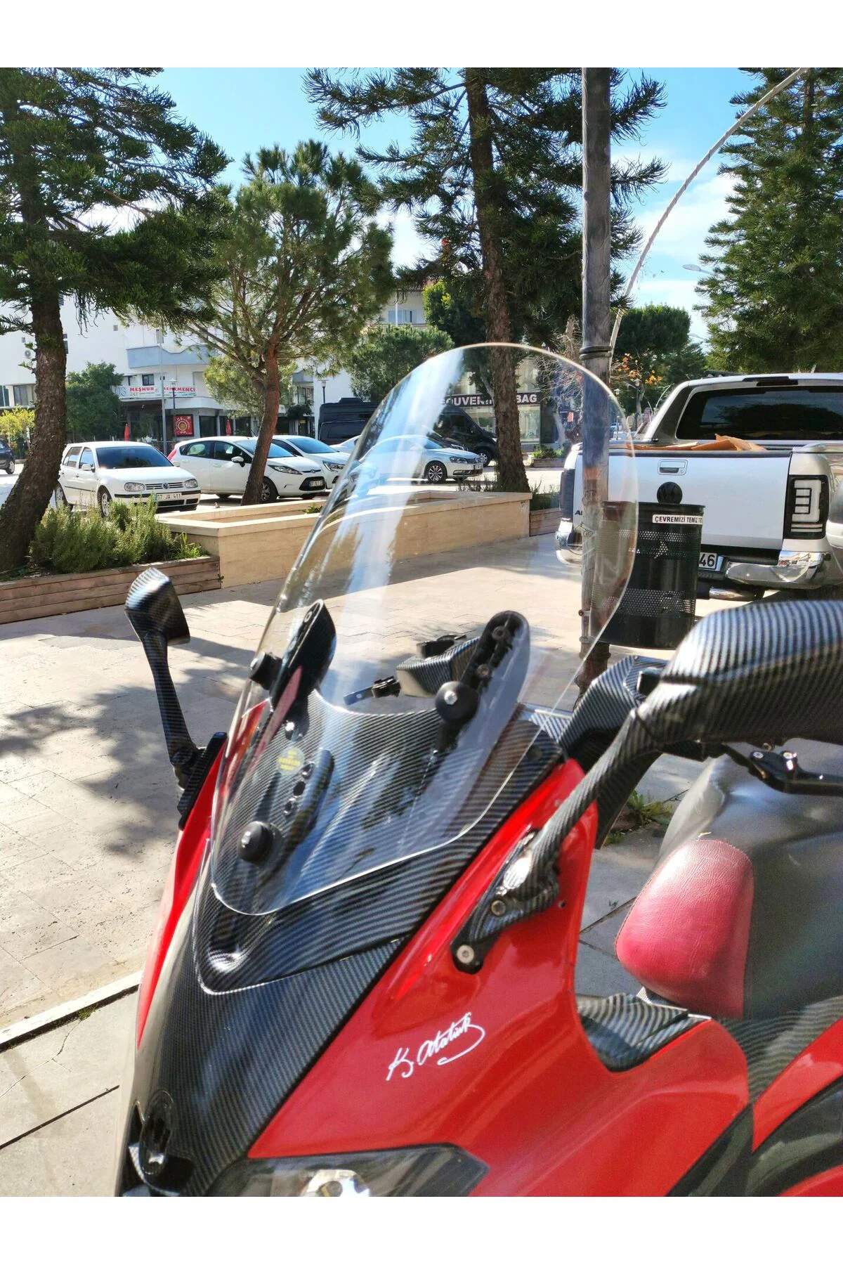 Gilera Nexus 500 Ön Cam 2004-2008 Model 58cm Şeffaf Renkli 4mm