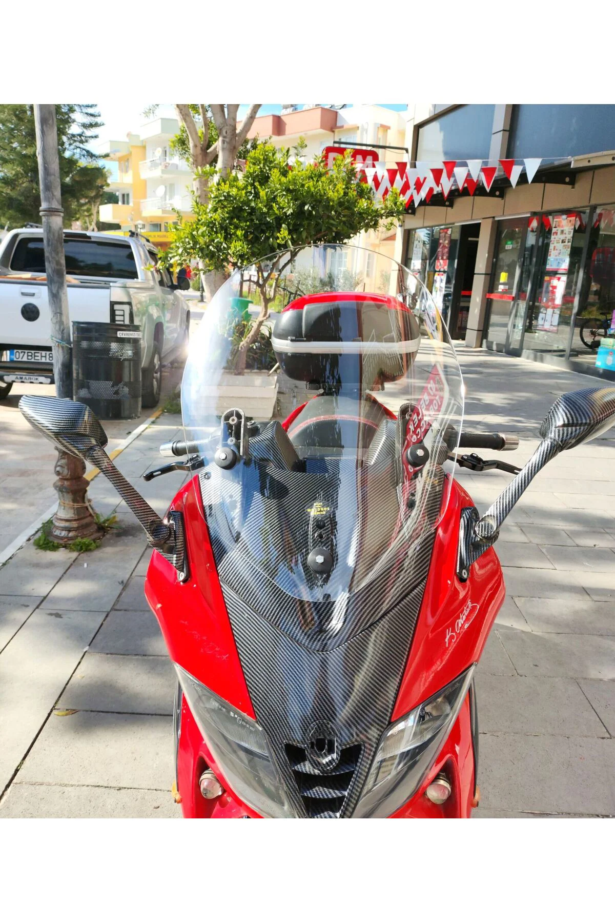 Gilera Nexus 500 Ön Cam 2004-2008 Model 58cm Şeffaf Renkli 4mm