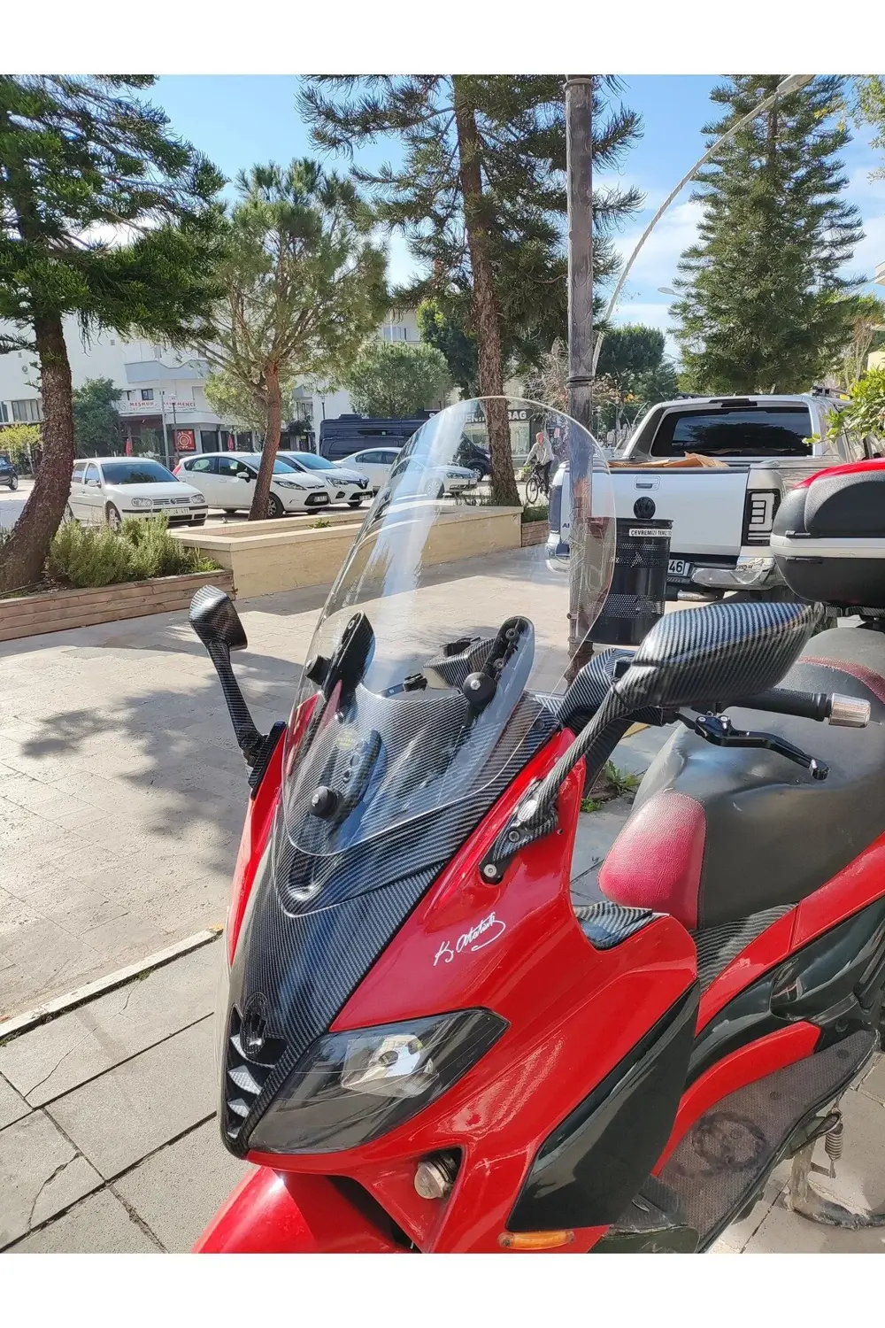 Gilera Nexus 500 Ön Cam 2004 2008 Model 58cm Şeffaf Renkli 4mm