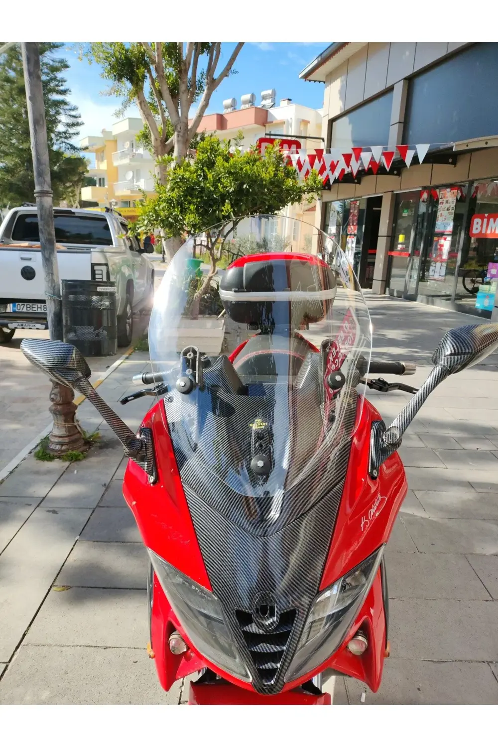 Gilera Nexus 500 Ön Cam 2004 2008 Model 58cm Şeffaf Renkli 4mm