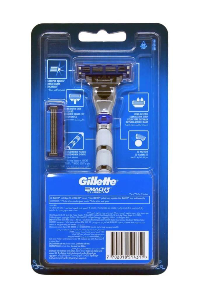 Gillette Mach3 Turbo 3D Tıraş Makinesi 2 UP