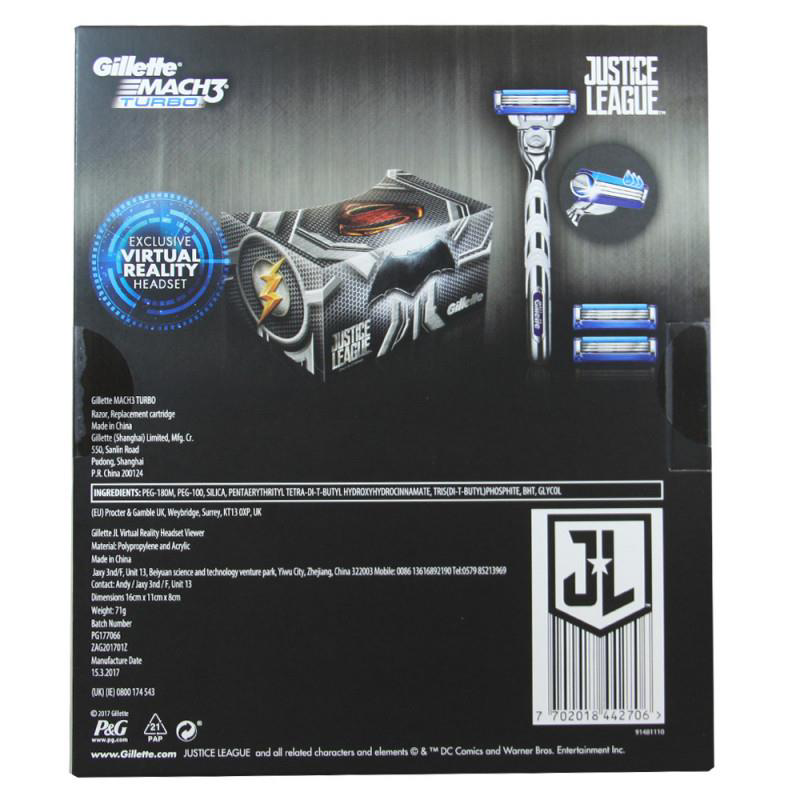 Gillette Mach3 Turbo Traş Makinası Justice League VR Gillette Mach3 Turbo Traş Makinası Justice League VR