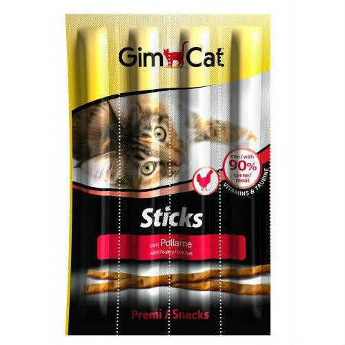 Gimcat Sticks Tavuklu Ciğerli Kedi Ödül Çubuklari 4'Lü - 20 Gr Gimcat Sticks Tavuklu Ciğerli Kedi Ödül Çubuklari 4'Lü - 20 Gr