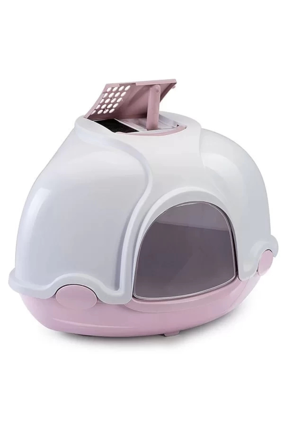 İmac Ginger Kapalı Kedi Tuvaleti Beyaz/Pembe 52X52x44.5 Cm
