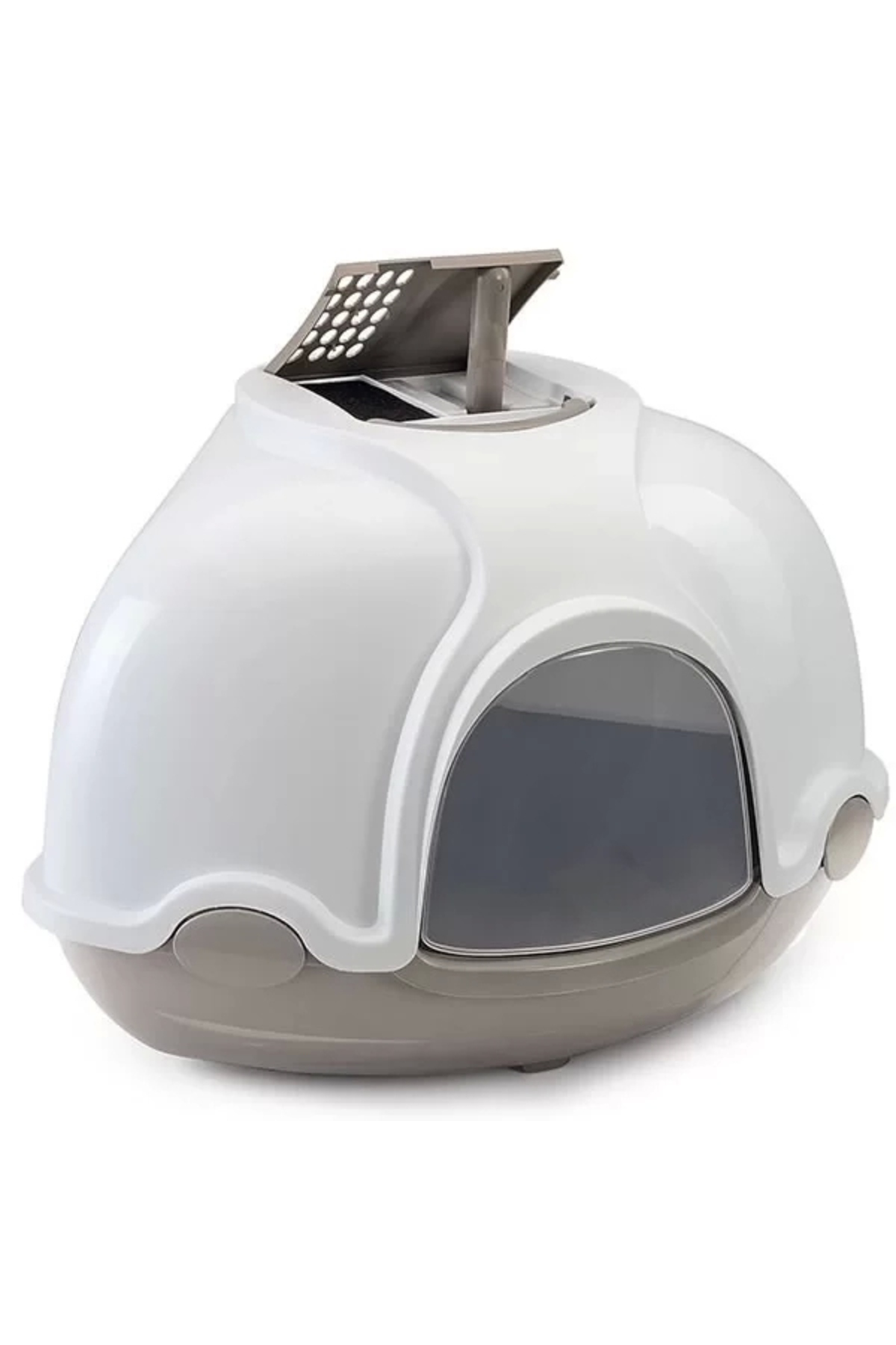 İmac Ginger Kapalı Kedi Tuvaleti Beyaz/Gri 52X52x44.5 Cm