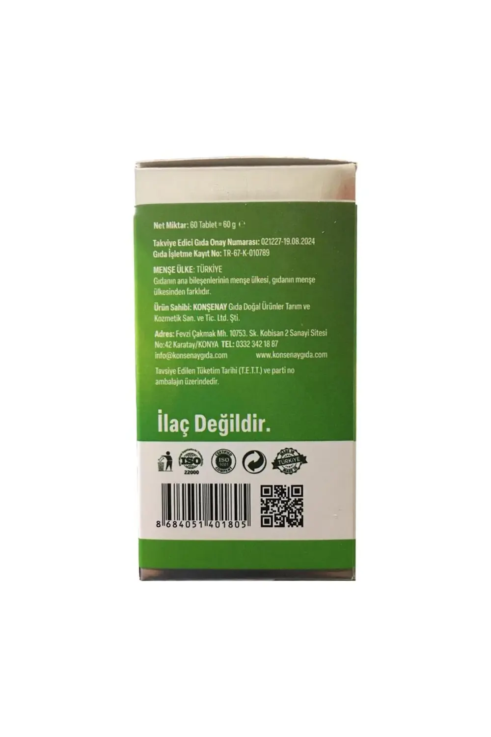 Ginkgo Biloba ve B12 İçeren Takviye 1100 mg 60 Tablet