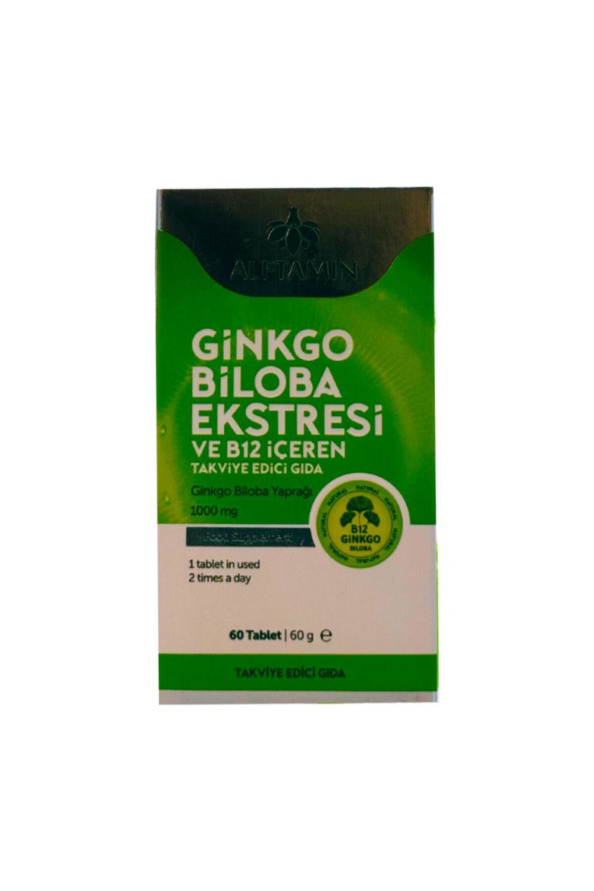 Ginkgo Biloba ve B12 İçeren Takviye 1100 mg 60 Tablet
