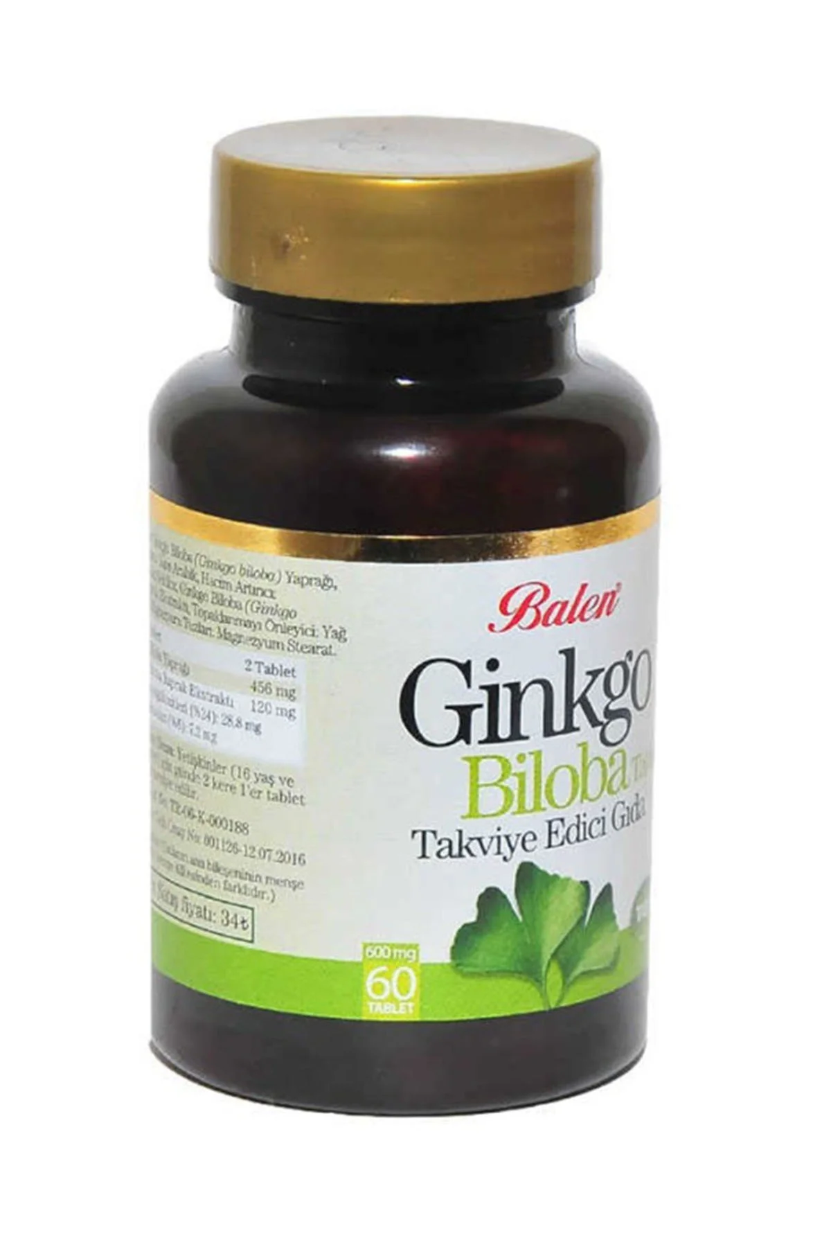 Ginko Biloba 600 mg 60 Tablet x 3 Adet