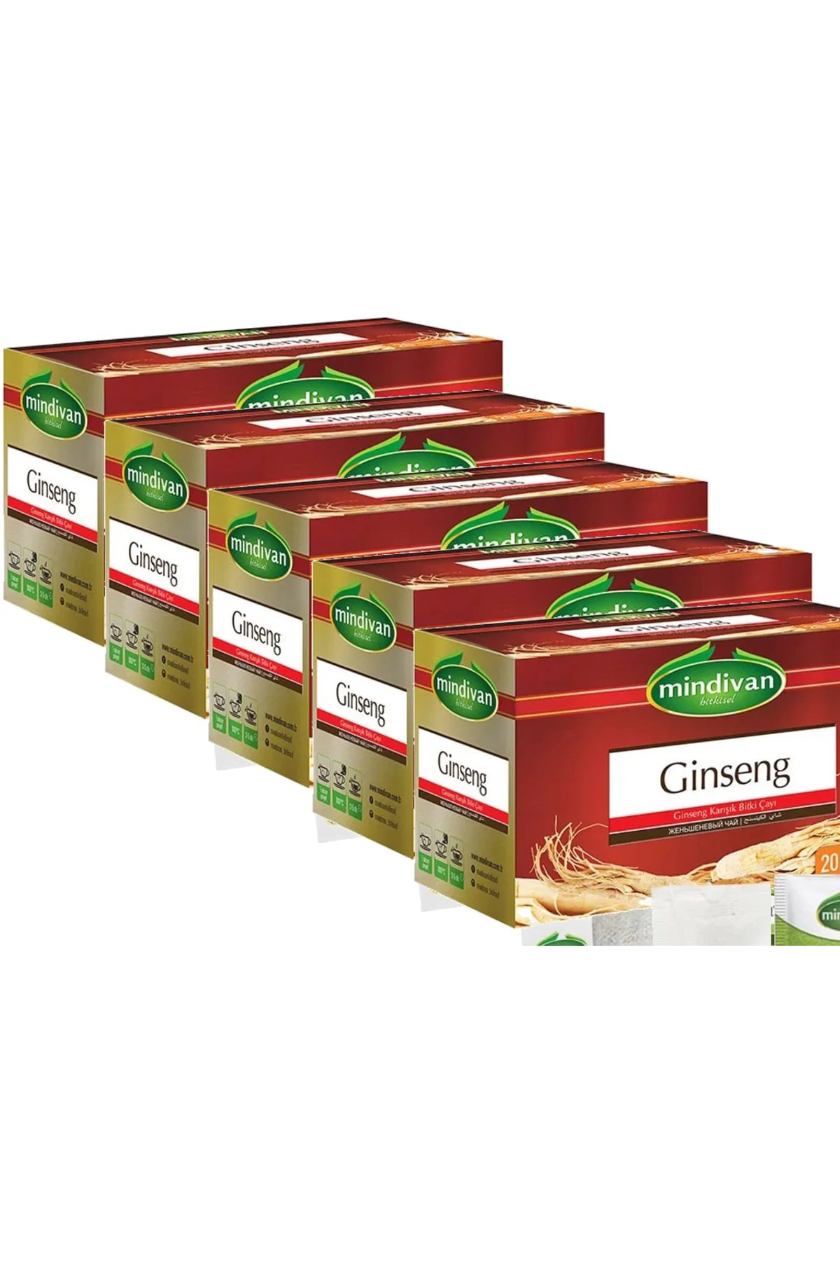 Ginseng Çayı 20 Li Süzen Poşet (20 Li X 5 Adet)