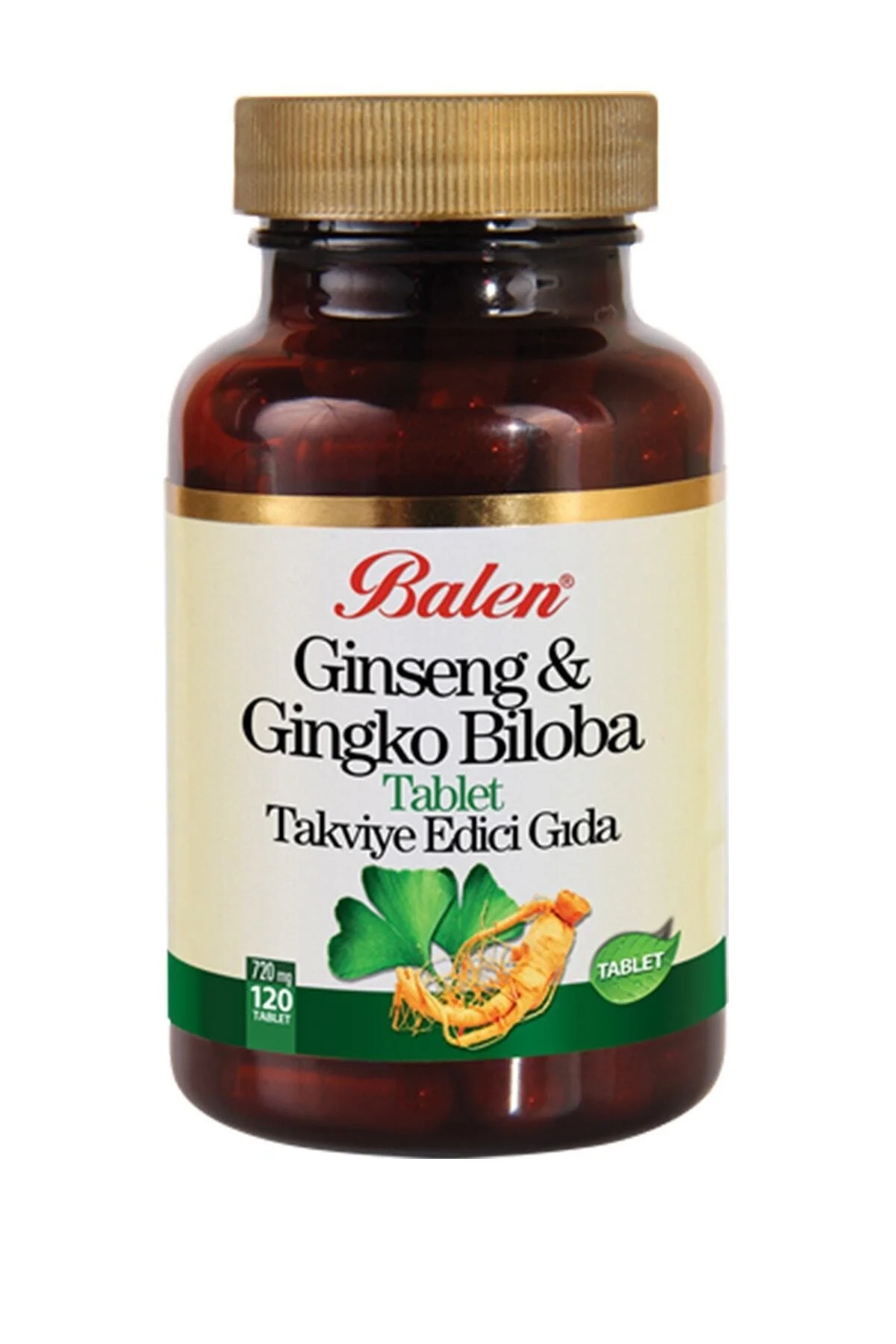 Ginseng Gingko Biloba Takviye Edici Gıda 3 X 720 mg X 120 Tablet Ginkgo Ginko 3 Kutu