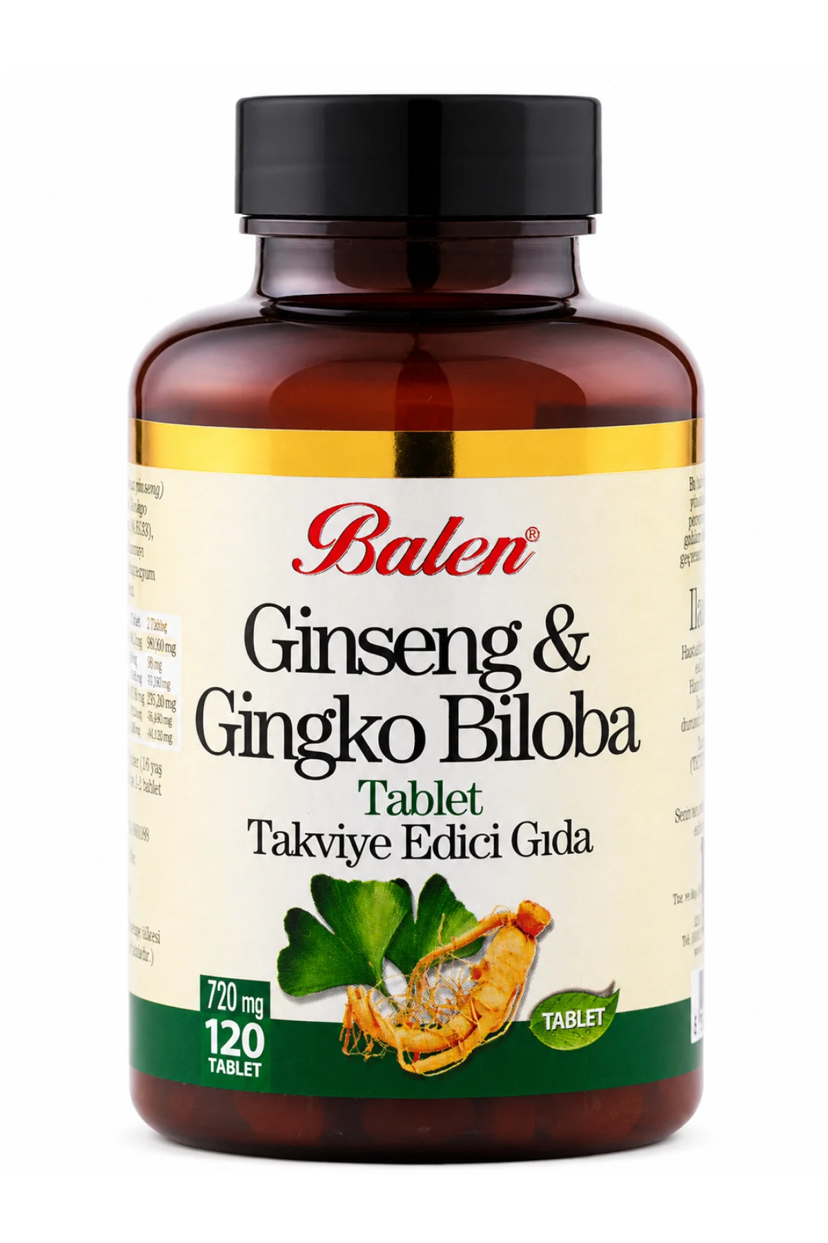 GİNSENG& GİNKGO BİLOBA TABLET 720 MG*120