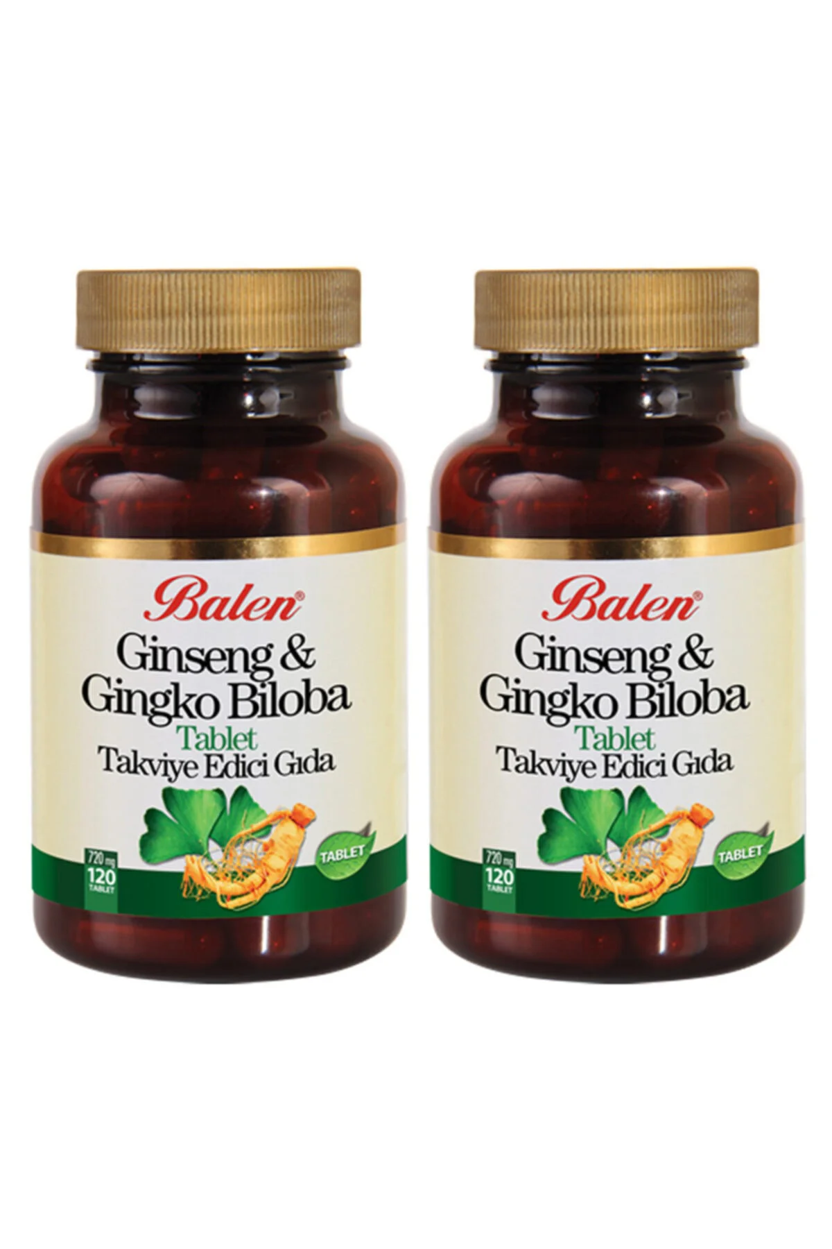 Ginseng & Ginkgo Biloba Tablet Takviye Edici Gıda X 2 Adet