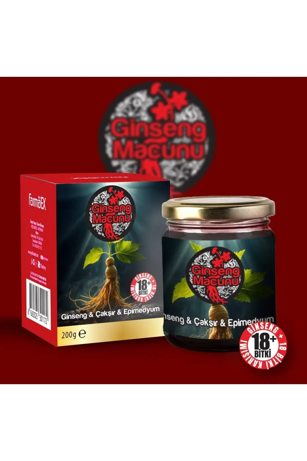 Ginseng Macun Çakşır İçerikli 18 Bitkisel Karışım 200 g