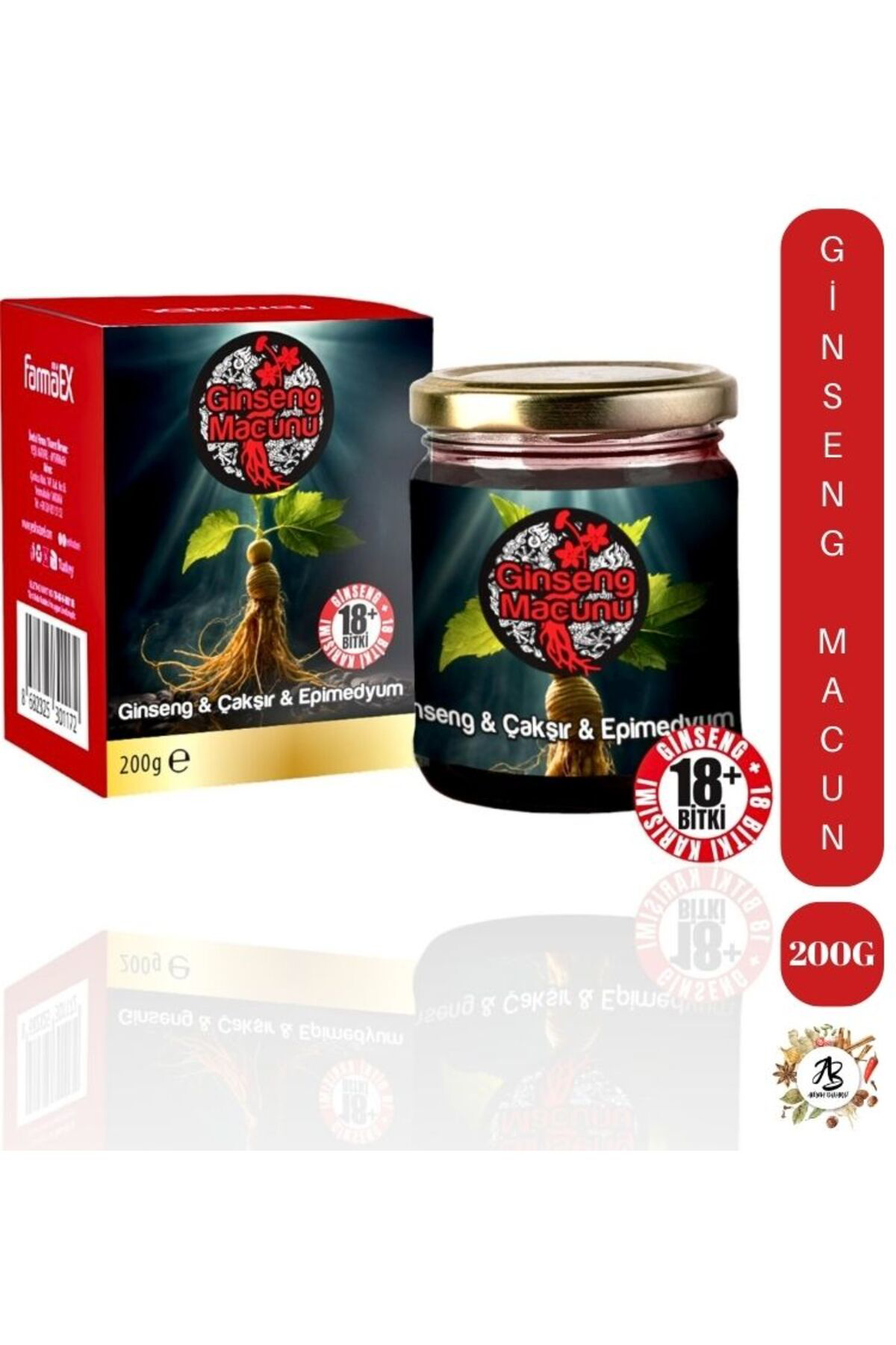 Ginseng Macun Çakşır İçerikli 18 Bitkisel Karışım 200 g
