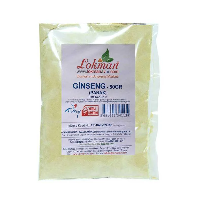 Ginseng Öğütülmüş 50 Gr Paket Ginseng Öğütülmüş 50 Gr Paket