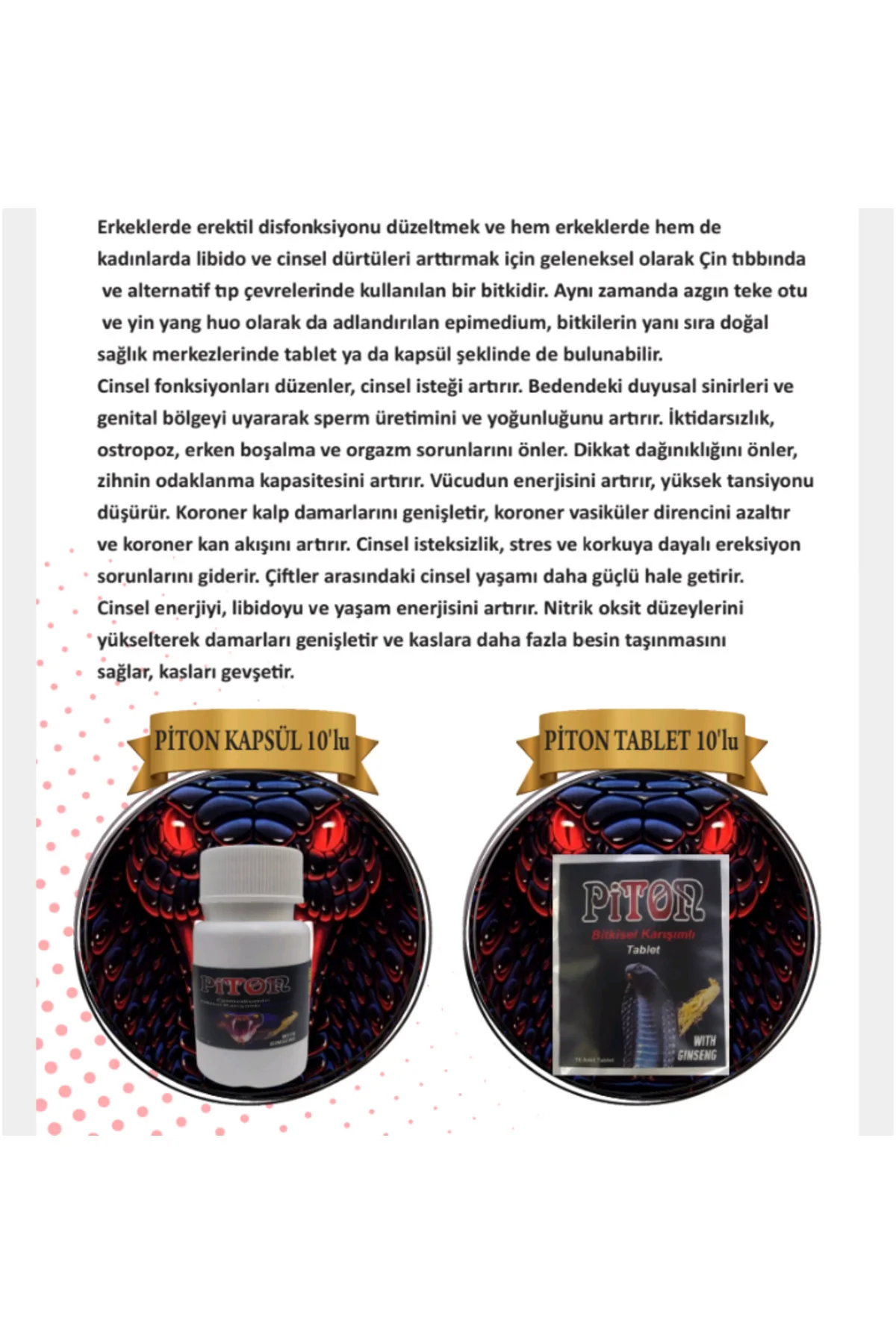 Ginsengli 10'lu Bitkisel Tablet