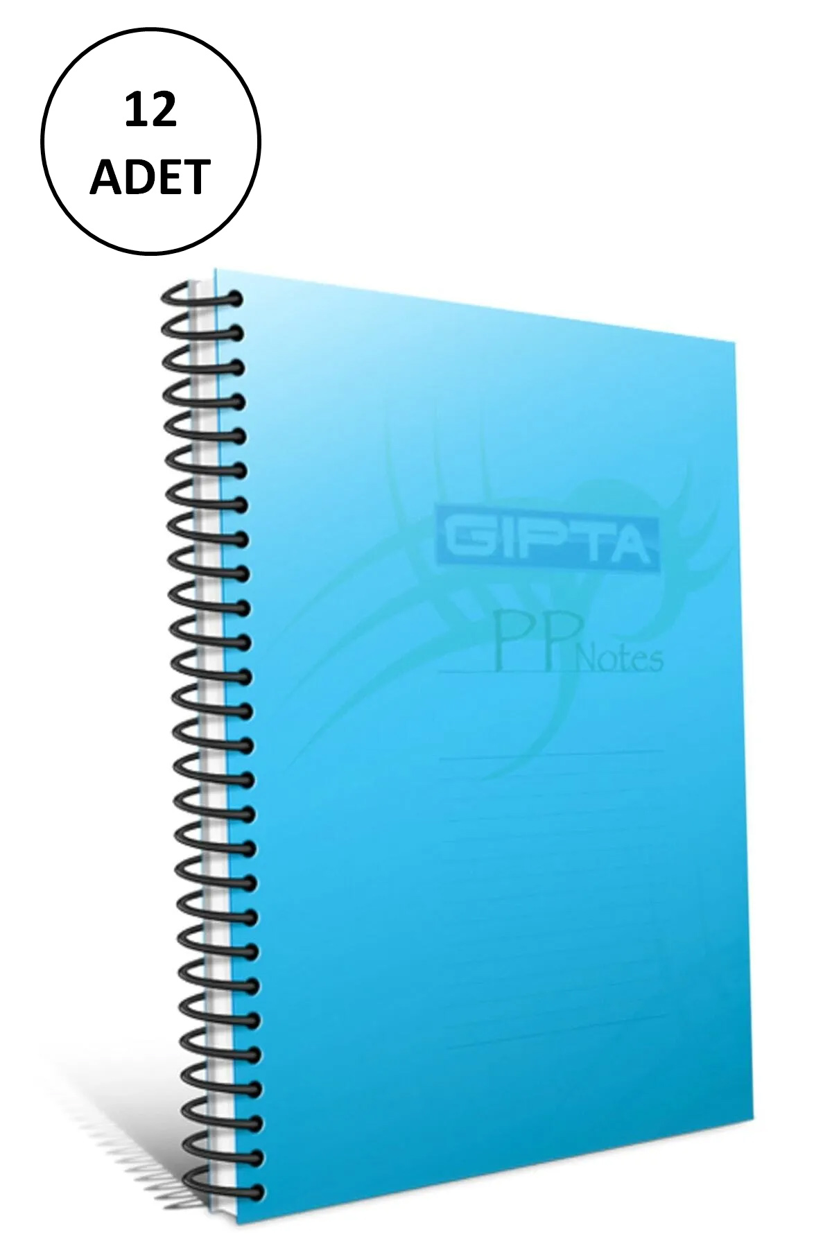Gıpta A4 Spiralli Defter Eko Plastik Kapak Çizgili 100 Yaprak 12 Gıpta A4 Spiralli Defter Eko Plastik Kapak Çizgili 100 Yaprak 12